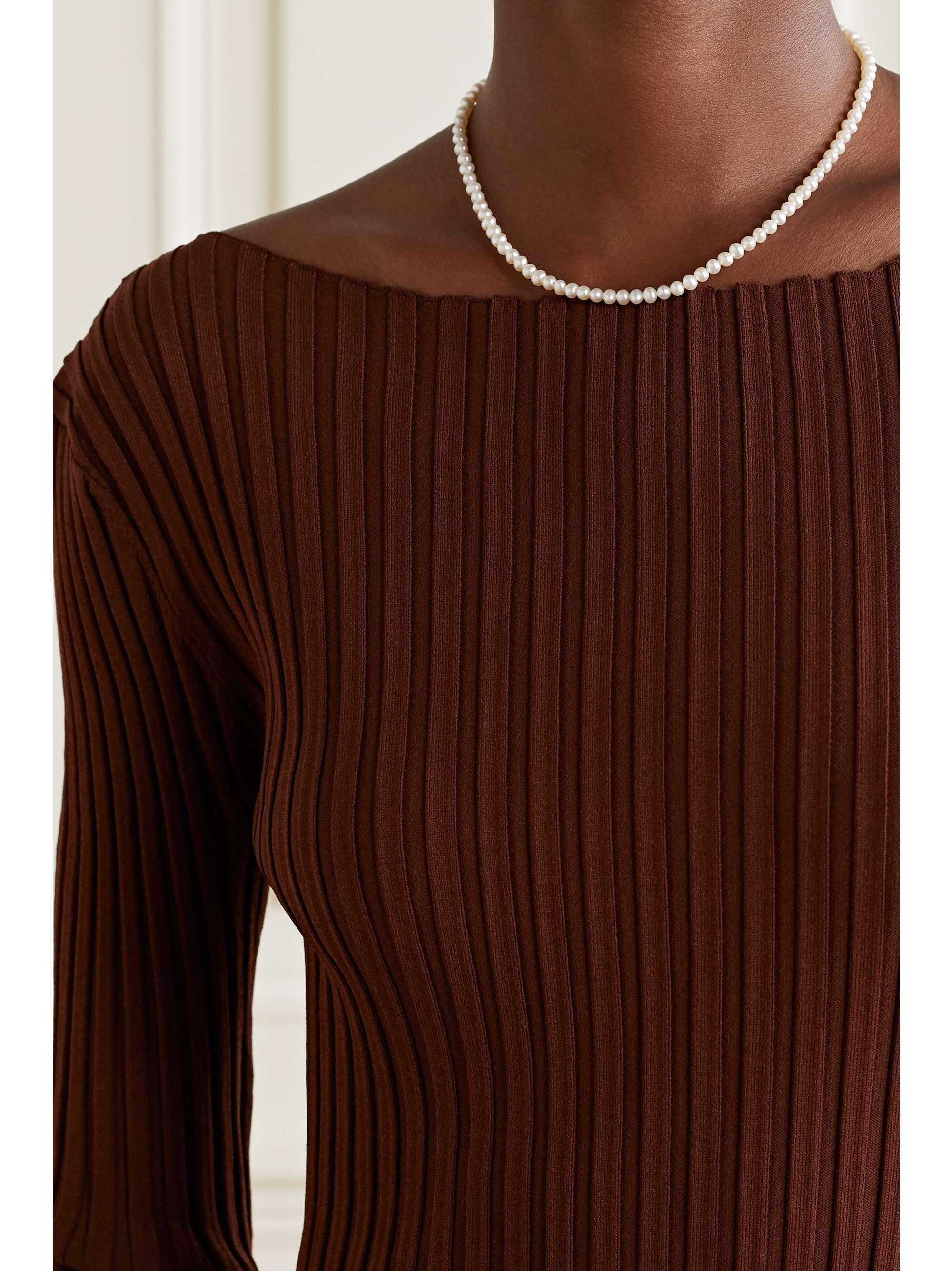 MATEO 14-karat gold pearl choker