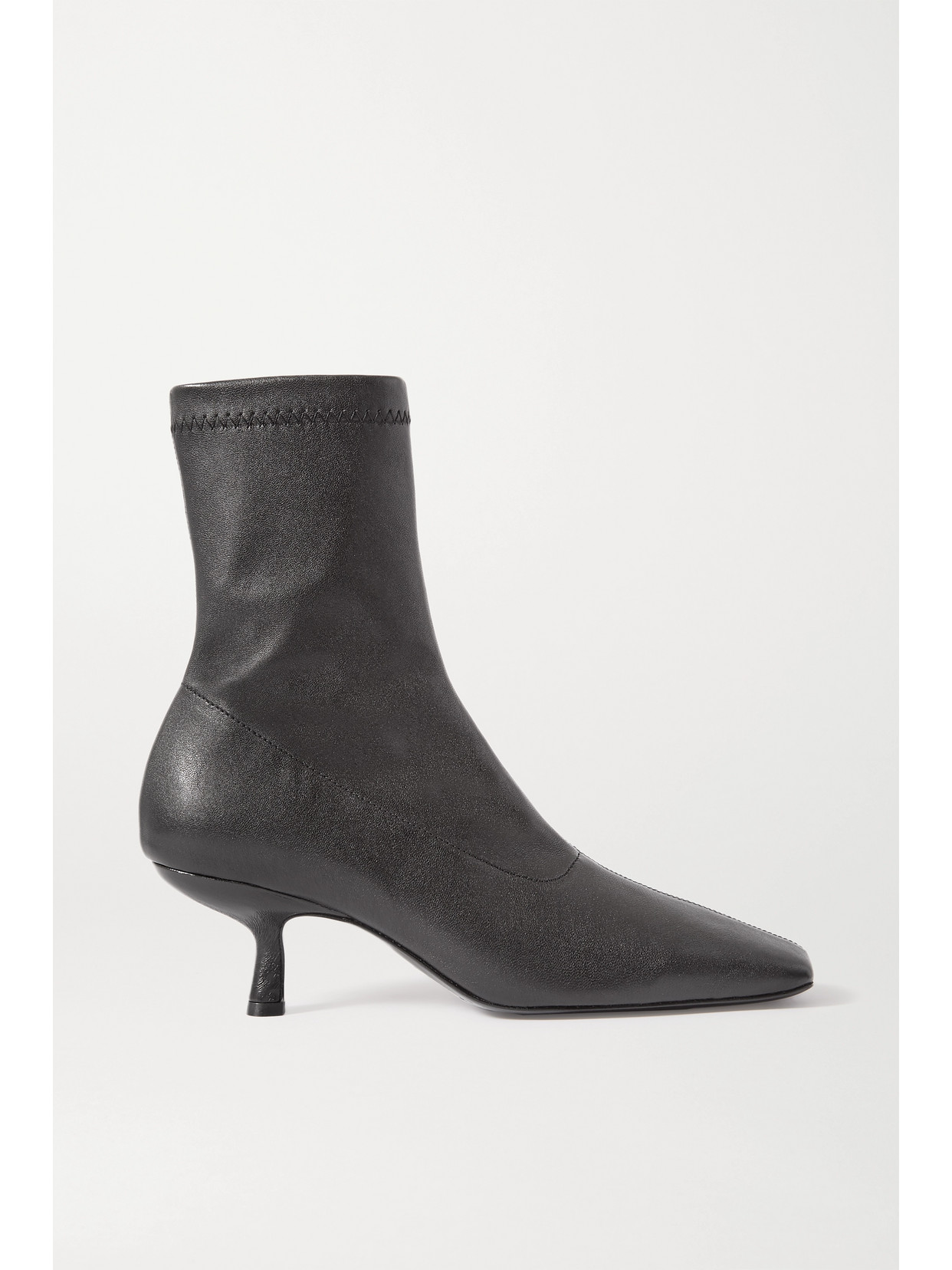 BY FAR Audrey Stretch-leather Ankle Boots - Black