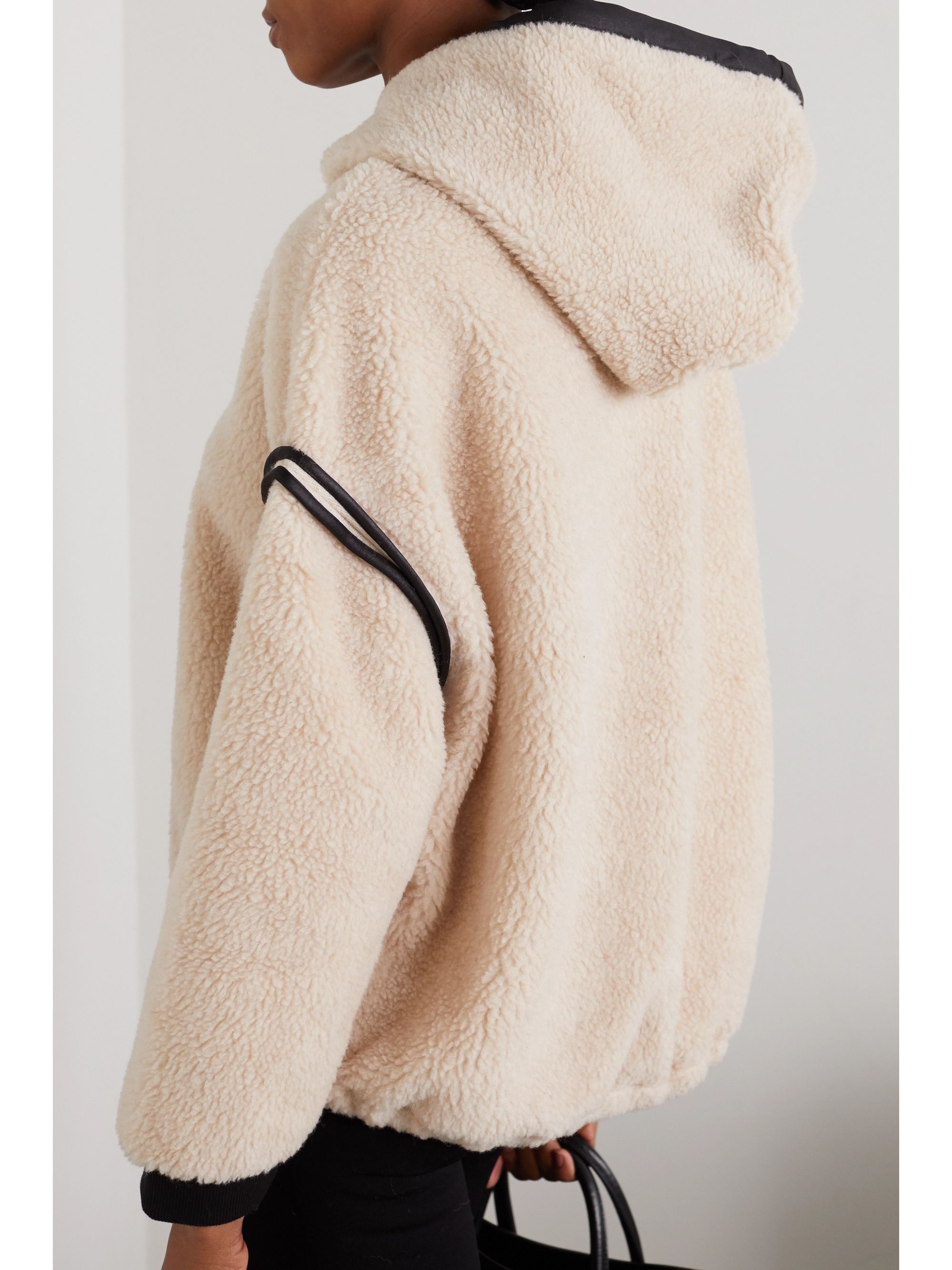 Stella mccartney faux shearling hoodie Clearance