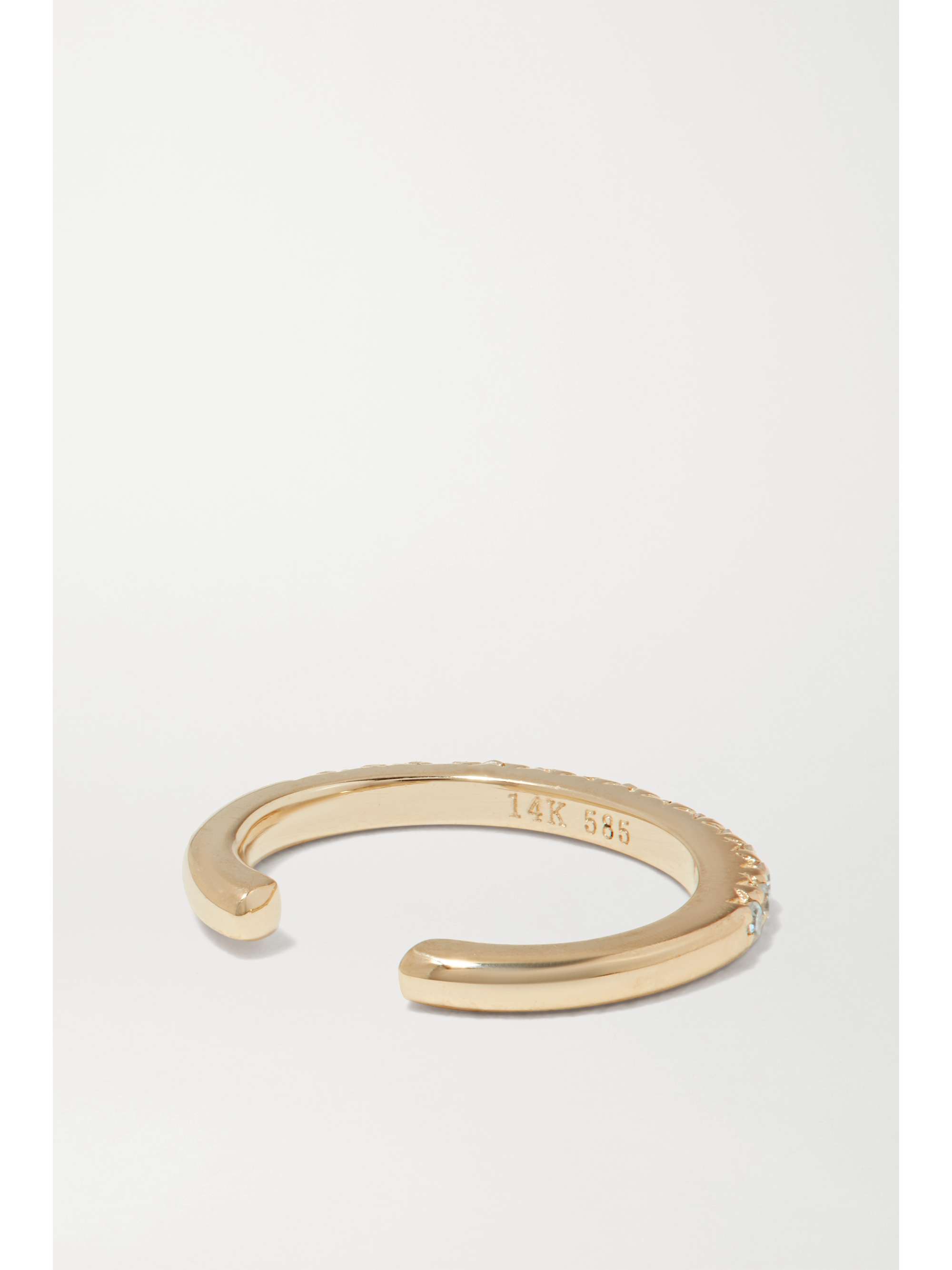 STONE AND STRAND Gold diamond ear cuff NET A PORTER
