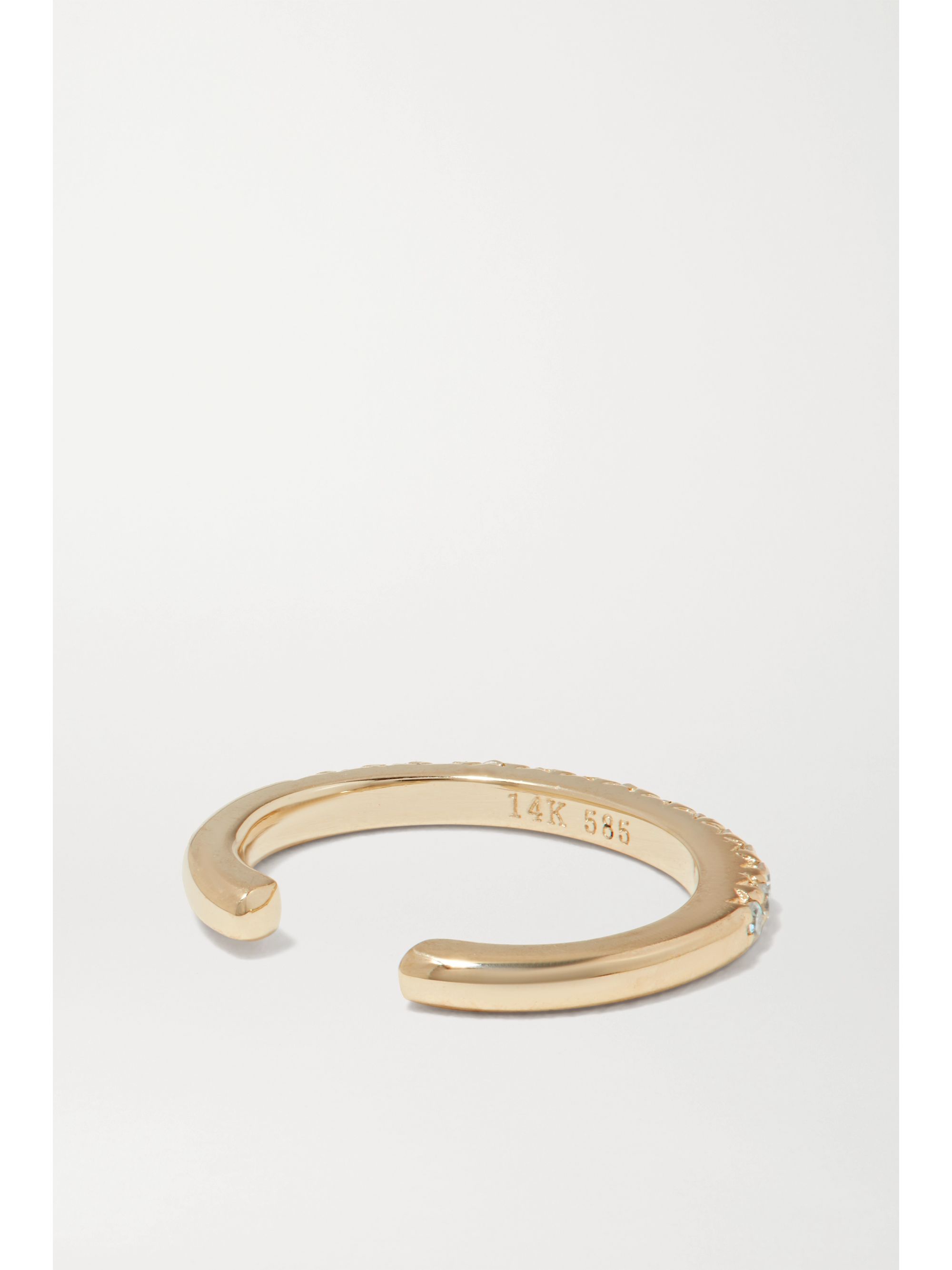 Gold Gold diamond ear cuff STONE AND STRAND NETAPORTER