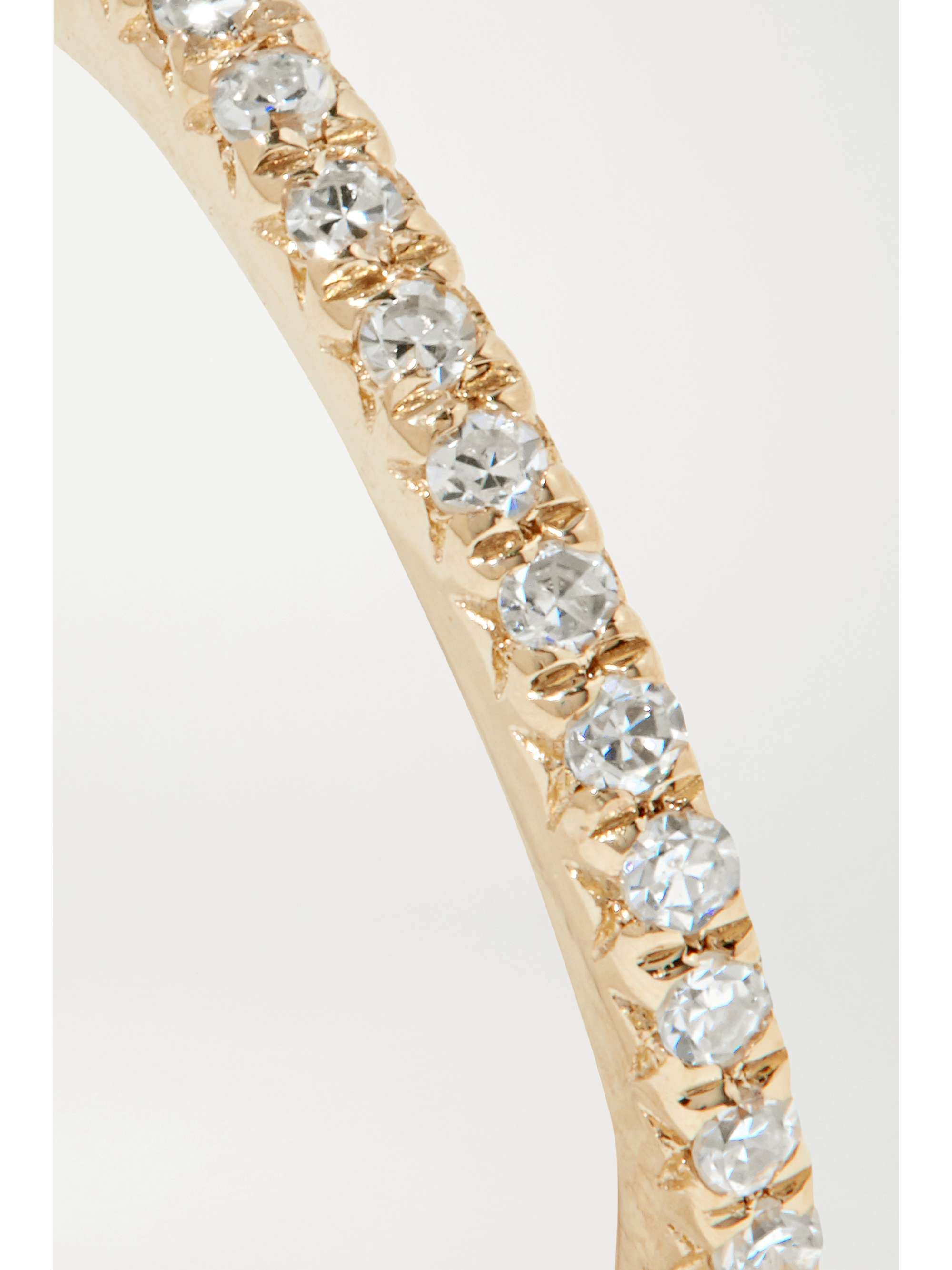 STONE AND STRAND Gold diamond ear cuff NETAPORTER