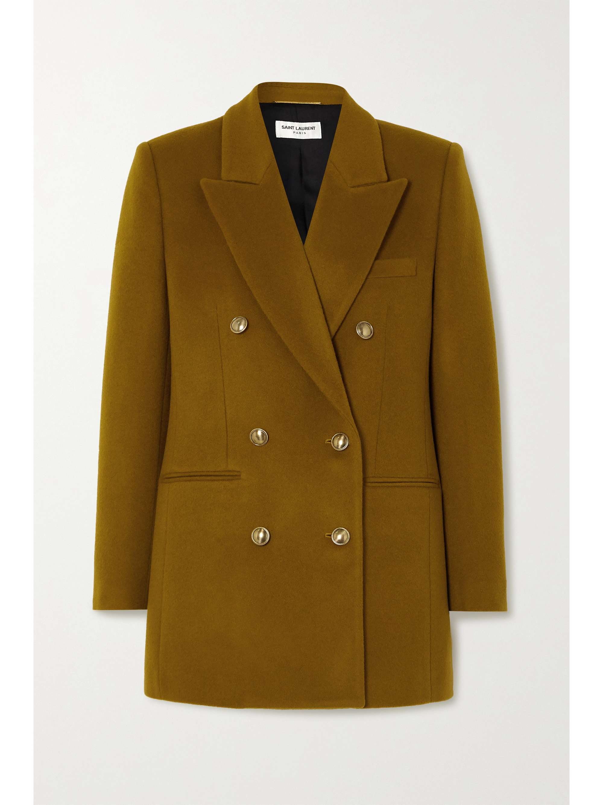 double breasted wool blazer