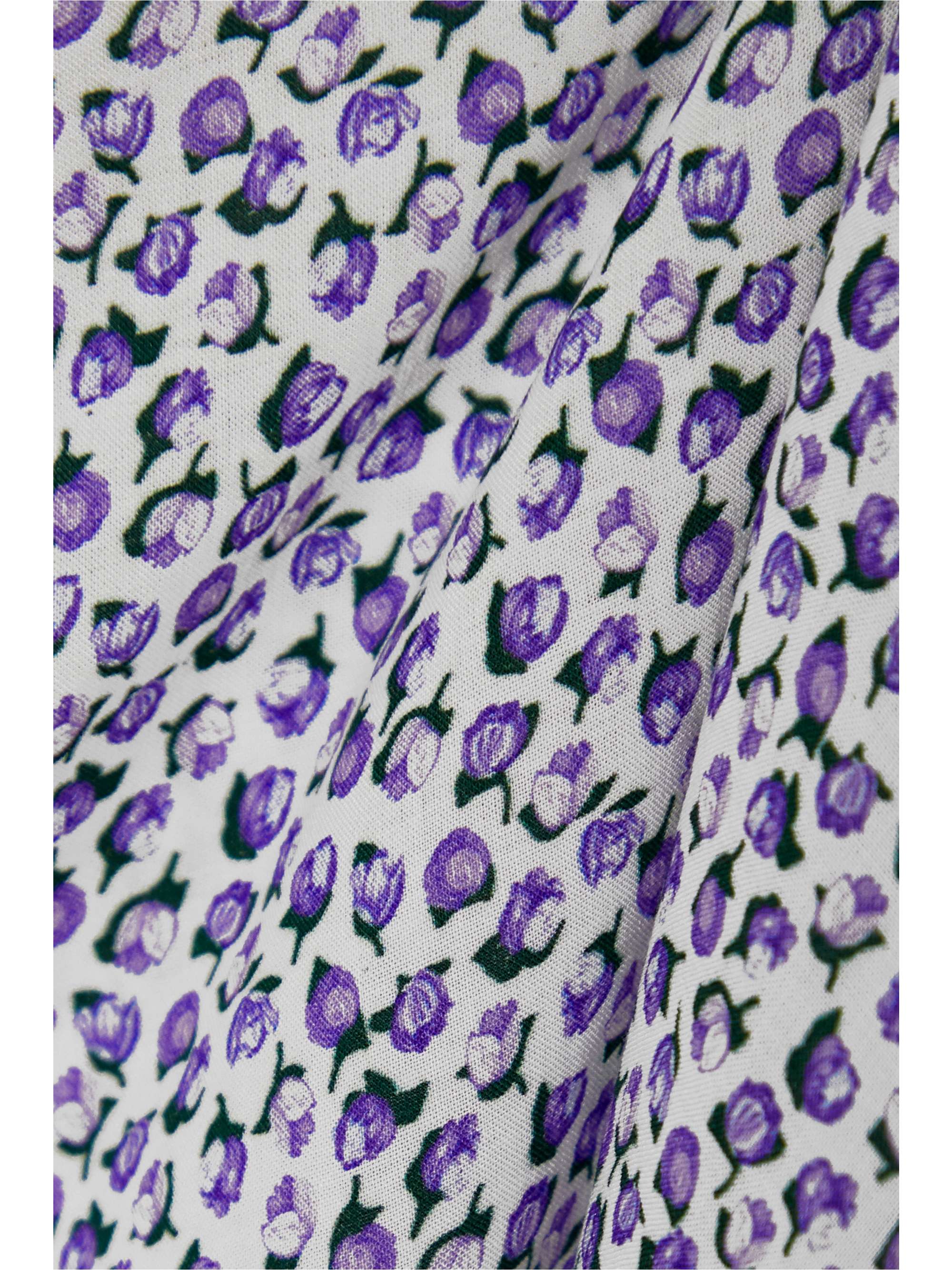 RIXO Misha ruffled floral-print woven blouse