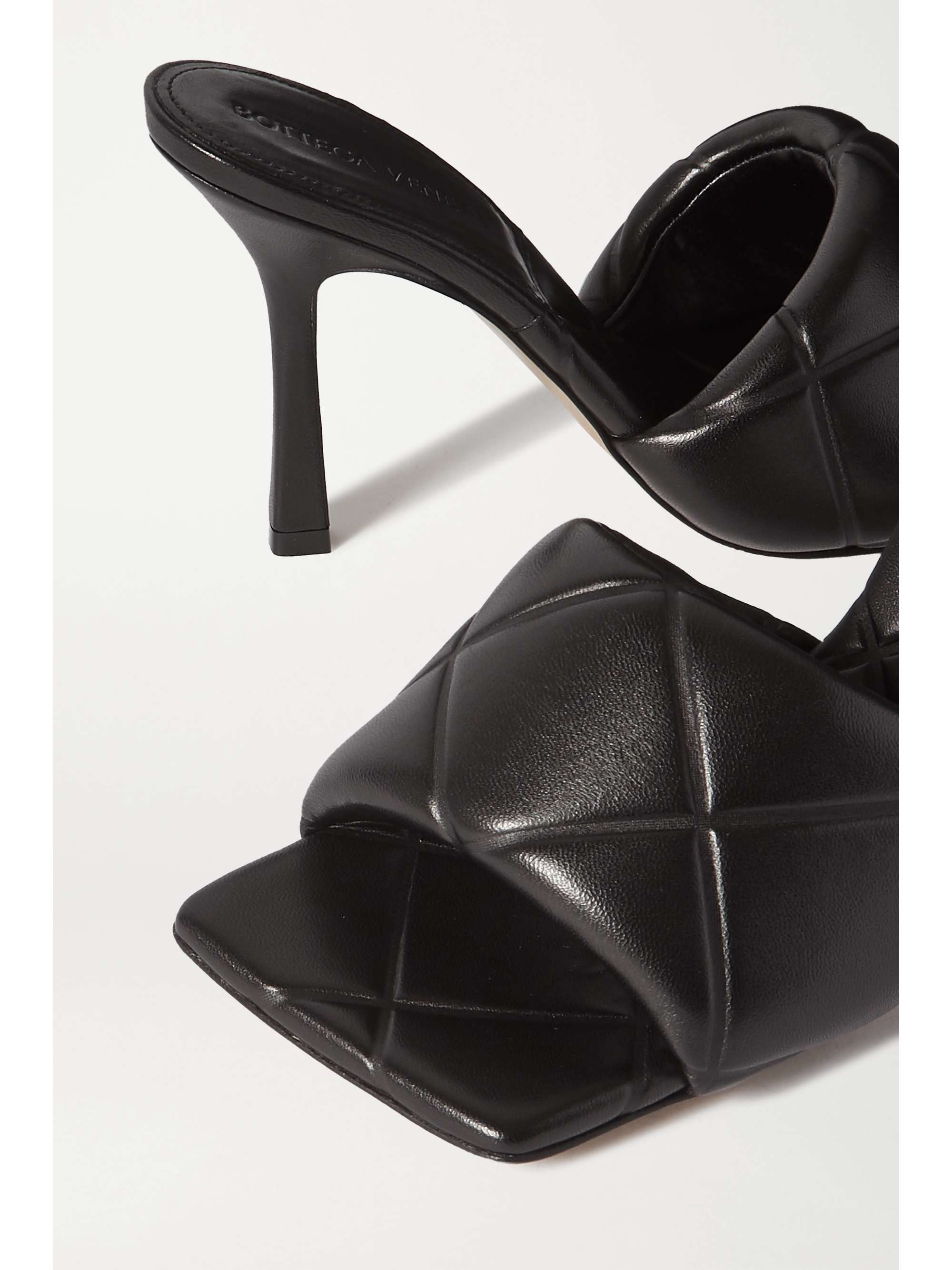 bottega veneta debossed leather mules