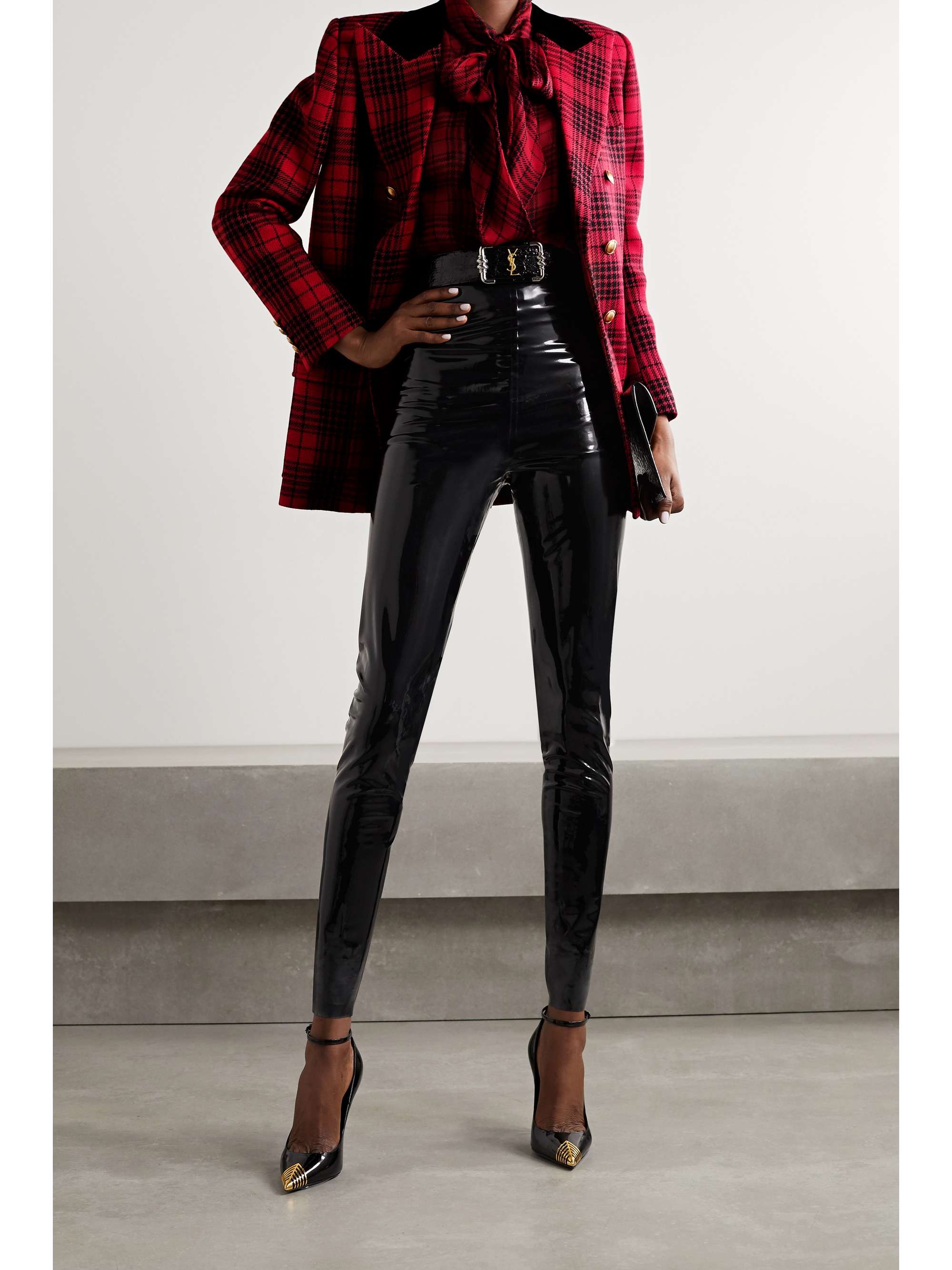 saint laurent red jacket