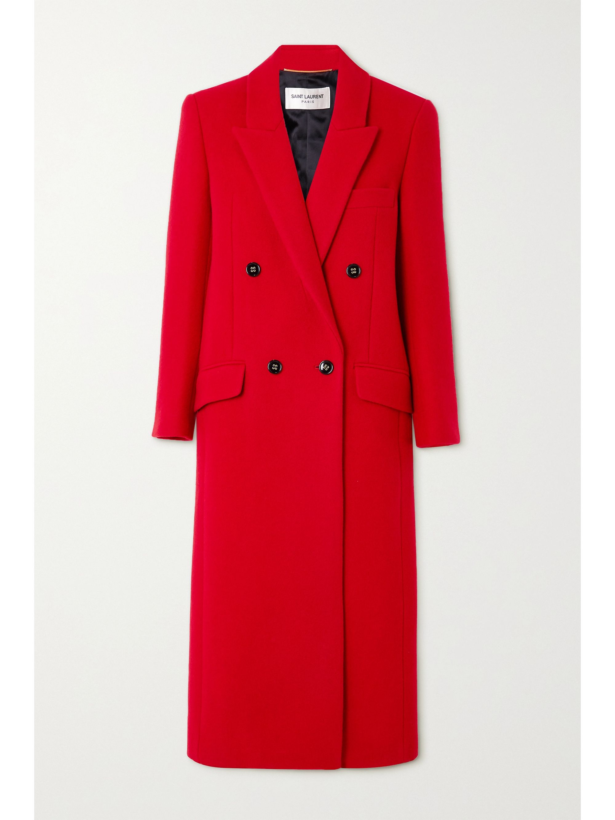 Red double breasted wool coat Clearance