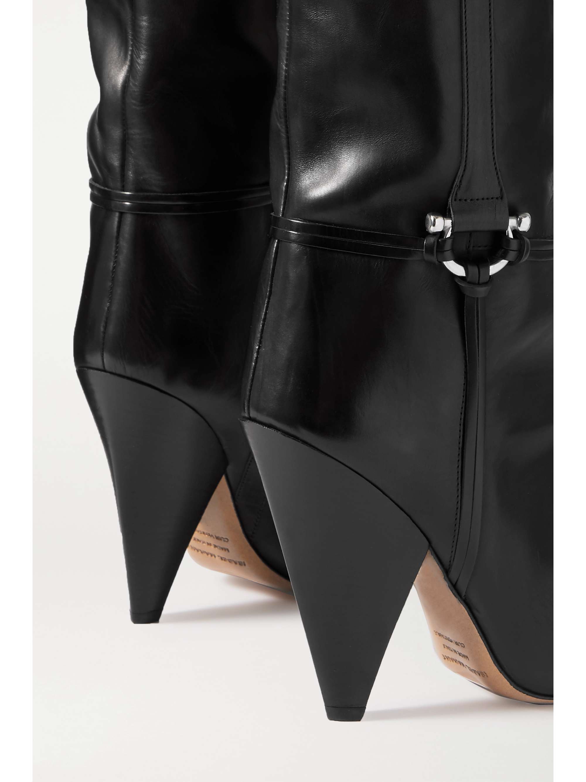 ISABEL MARANT Lage leather over-the-knee boots