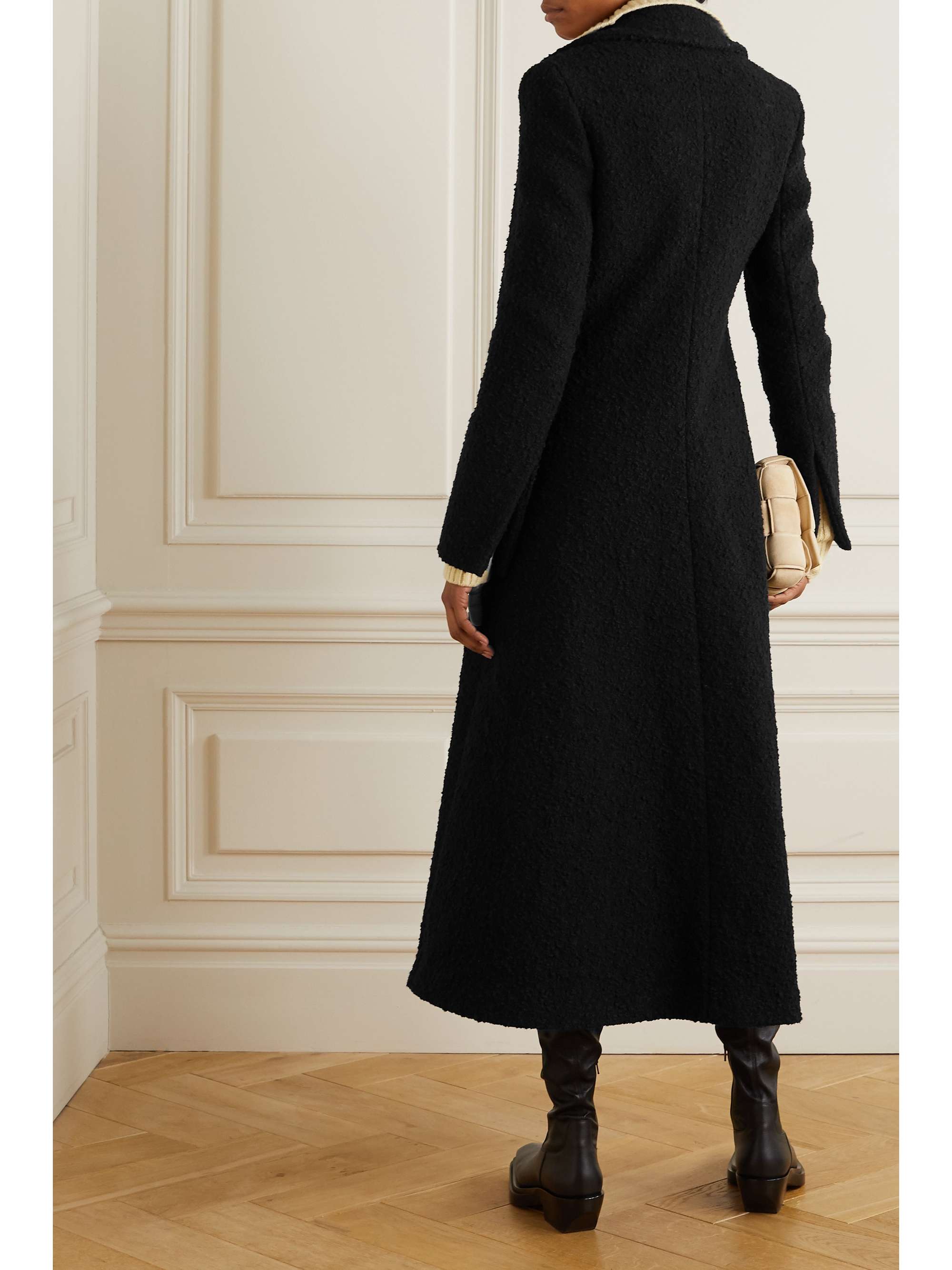 black boucle coat