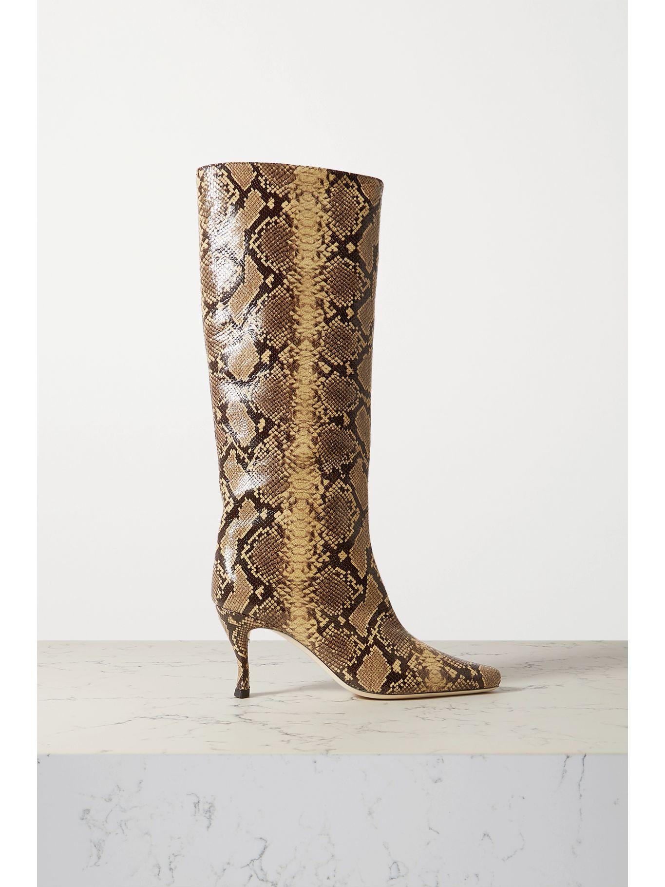 Snake print Stevie snakeeffect leather knee boots BY Snake print Stevie snakeeffect leather knee boots BY