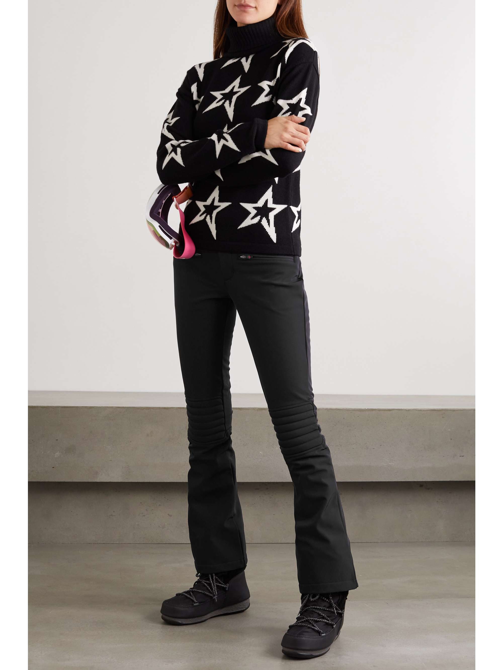 Black Aurora flared ski pants | PERFECT 