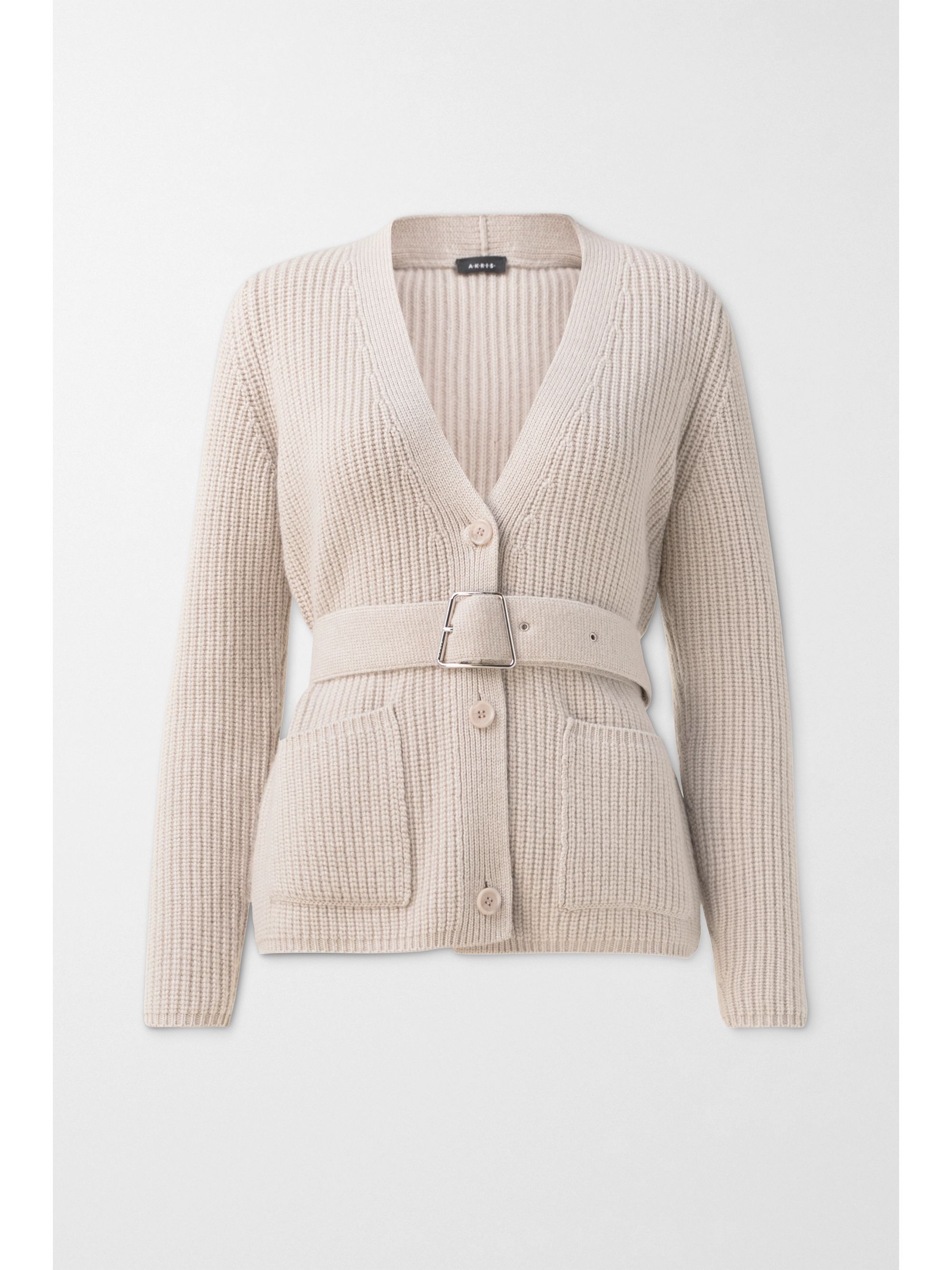 ribbed cashmere cardigan