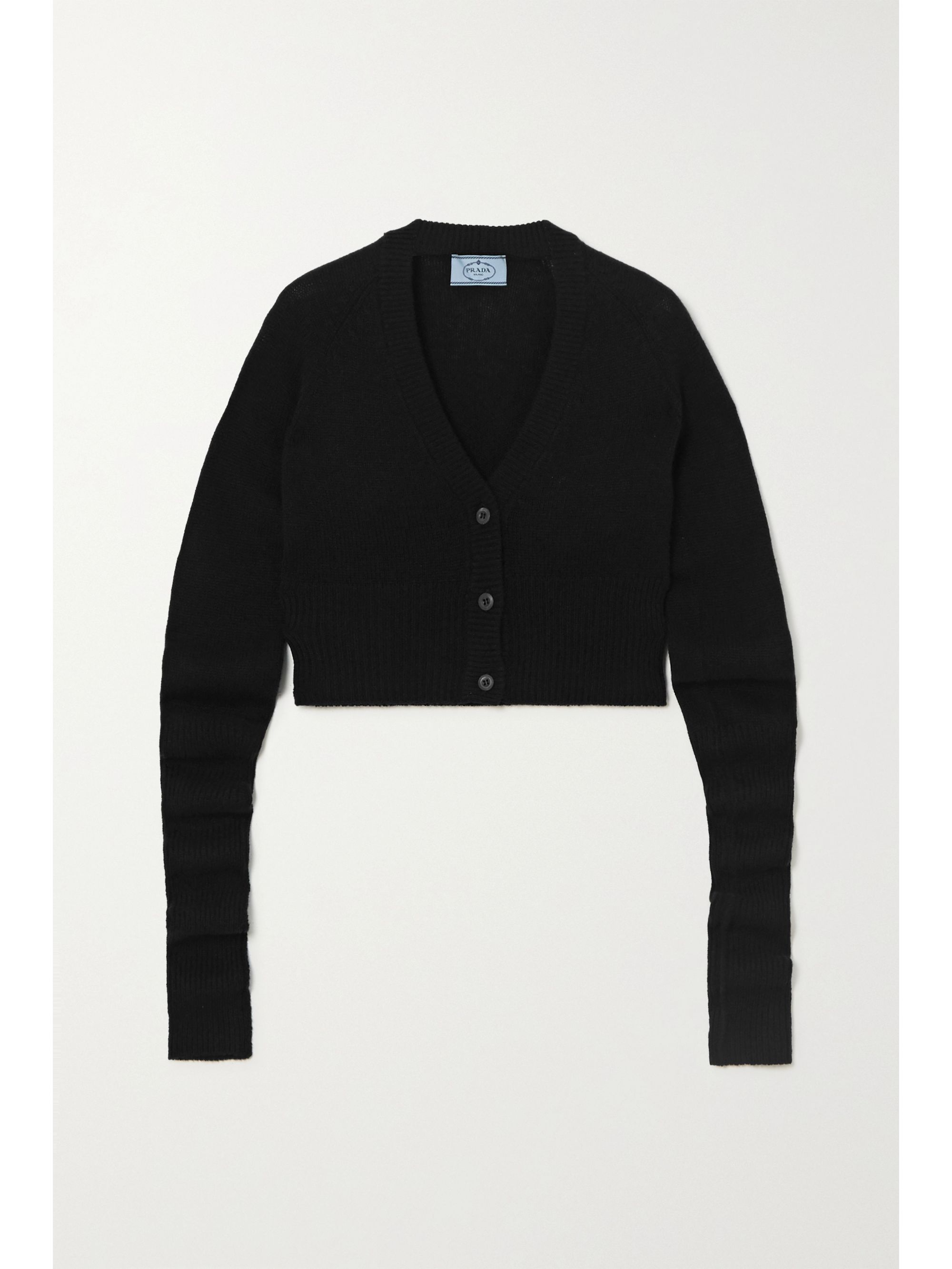 Black cropped cashmere sweater Clearance