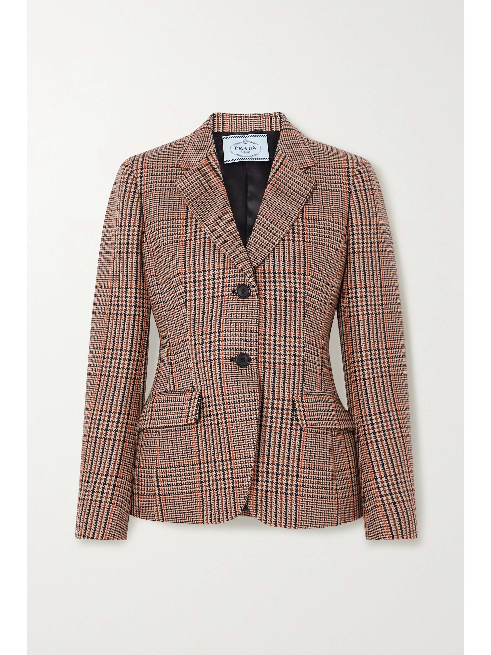 check tweed blazer