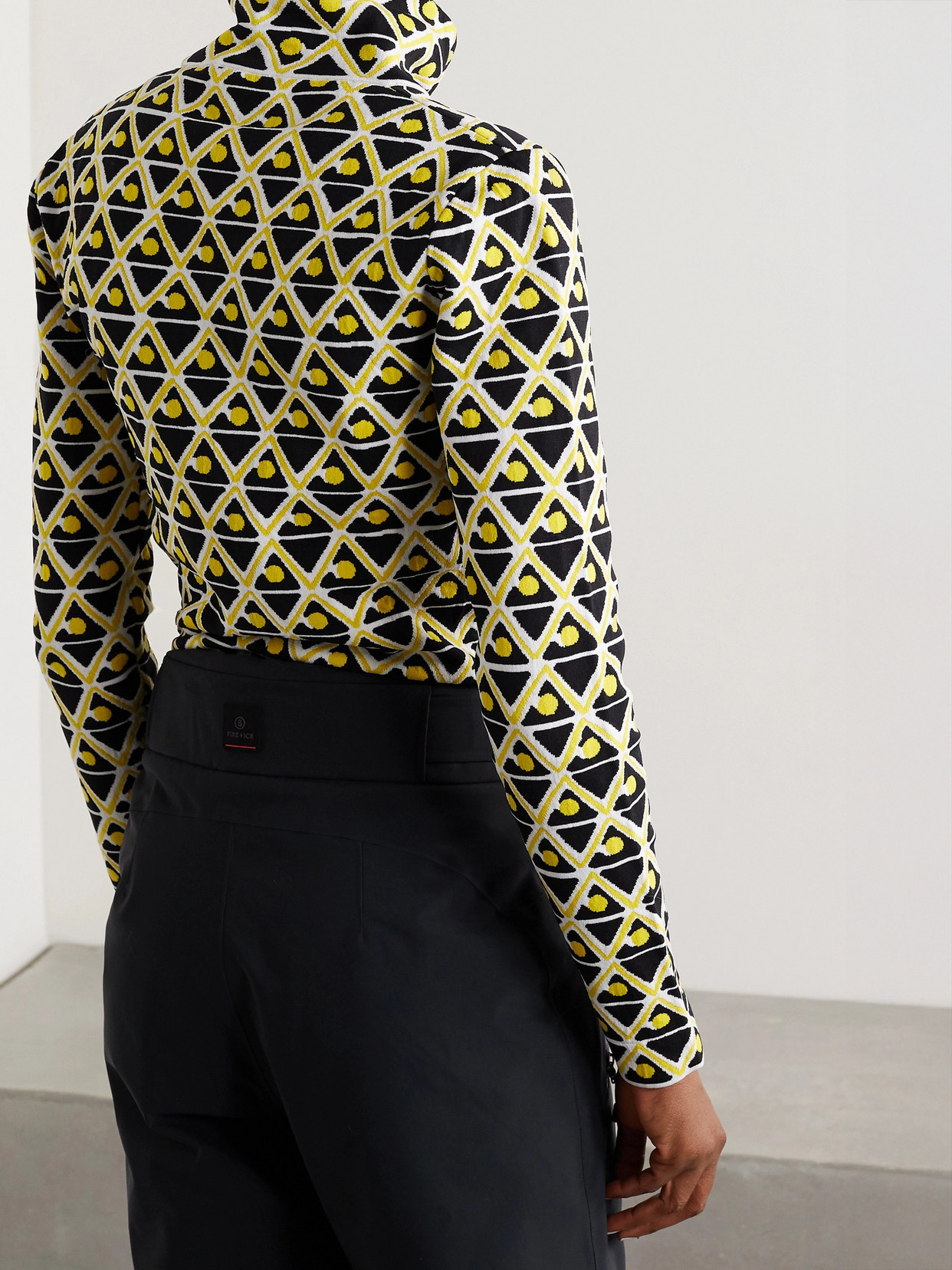Genius - + 3 Moncler Grenoble Ciclista Jacquard-Knit Turleneck Top