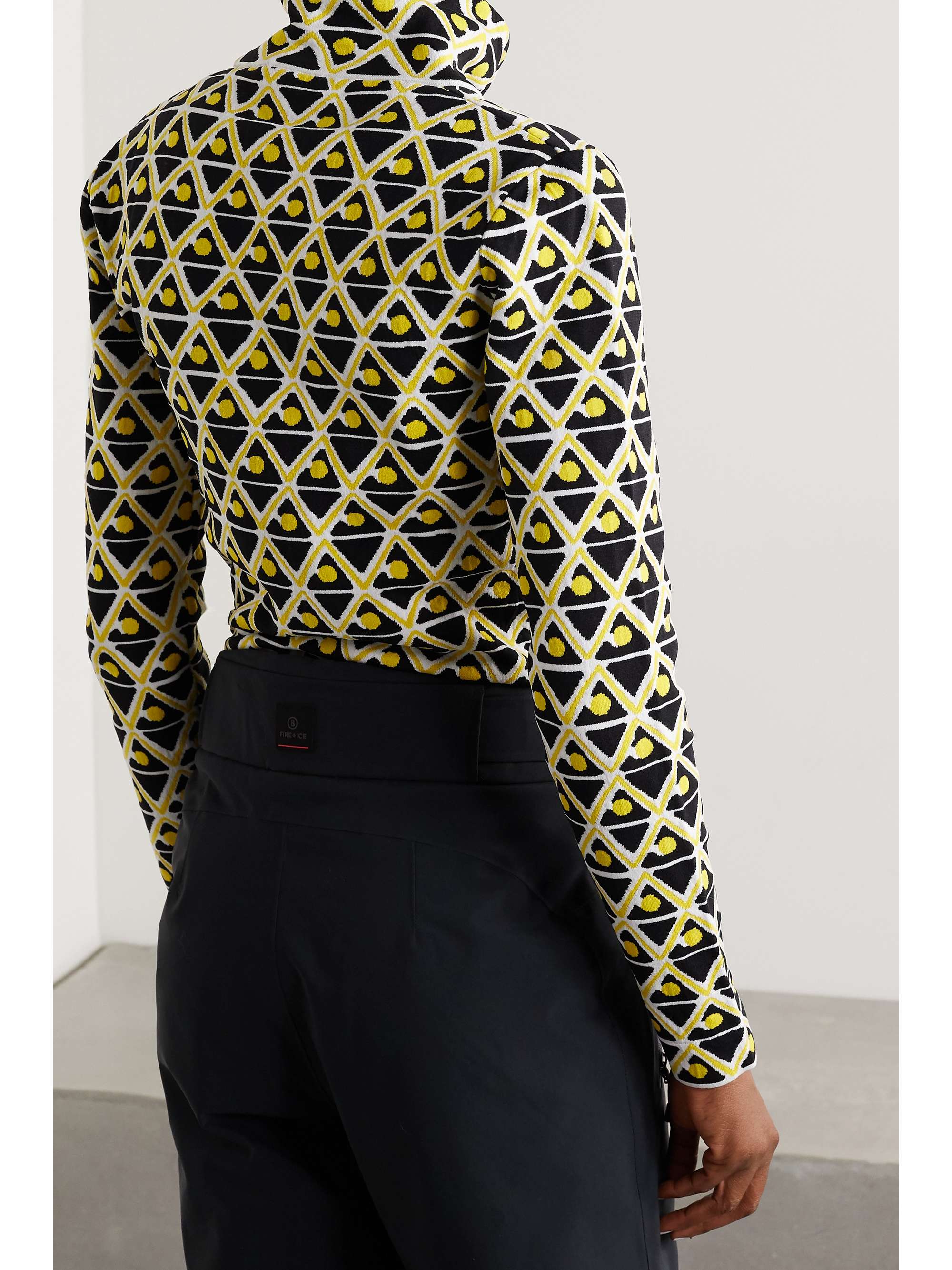 MONCLER GENIUS + 3 Moncler Grenoble Ciclista jacquard-knit turleneck top