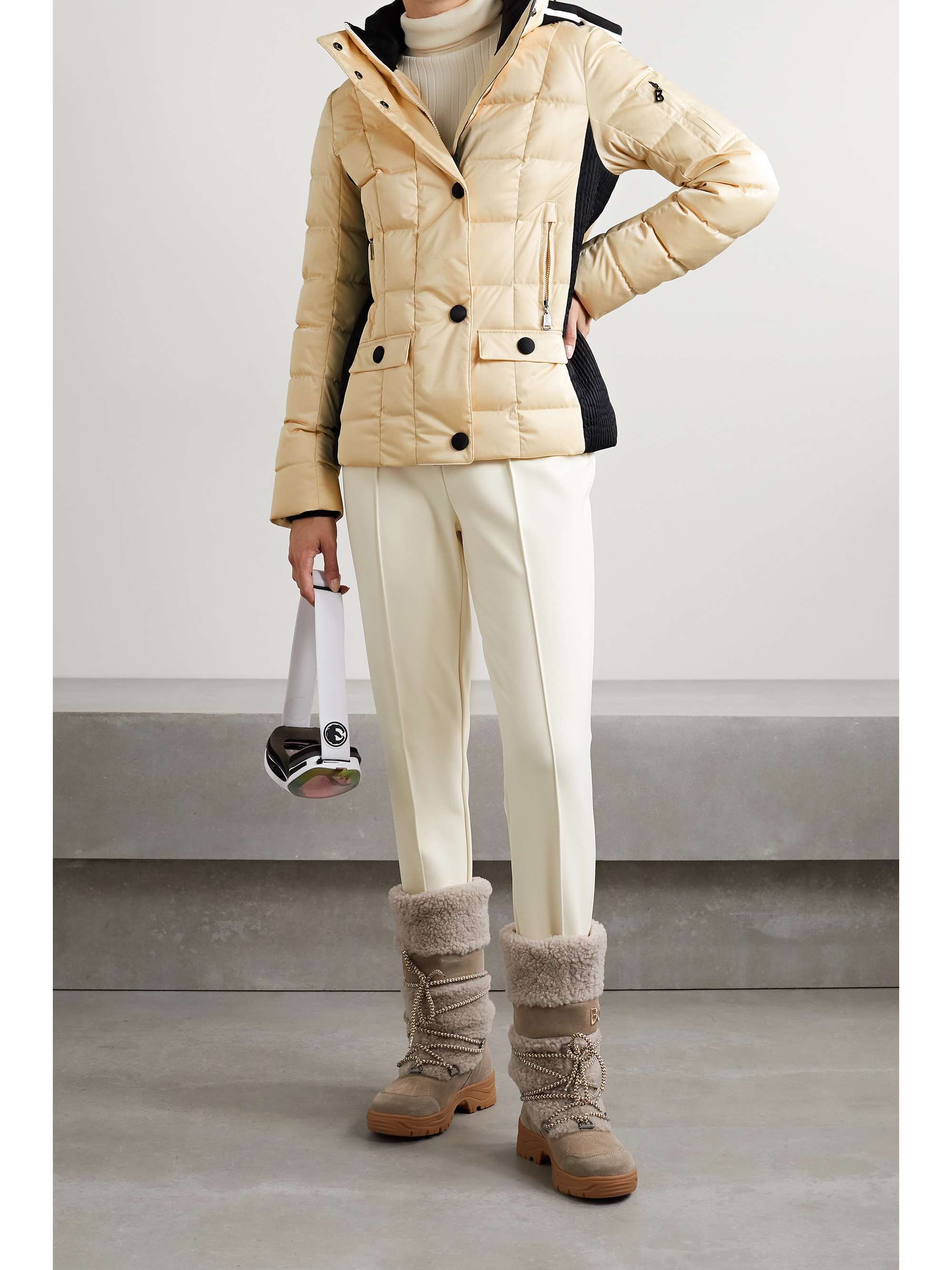 BOGNER Giulia-D hooded layered quilted down ski jacket
