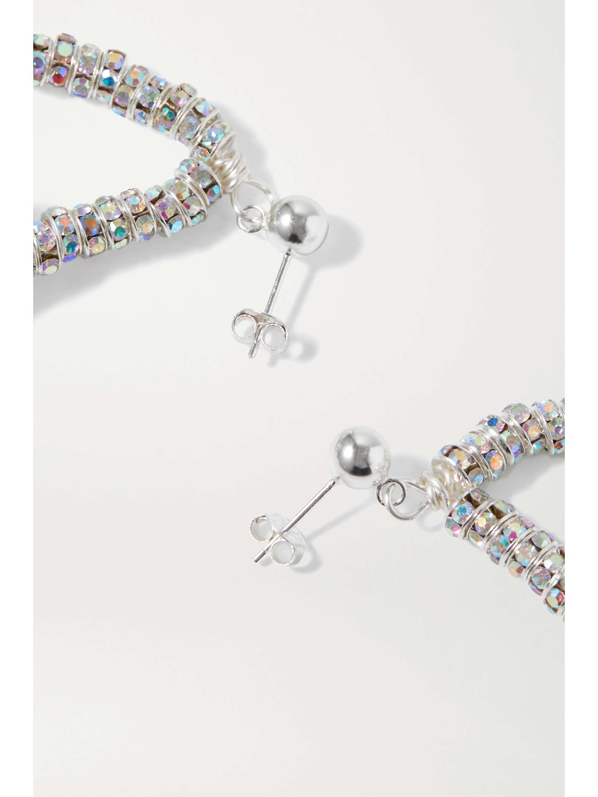 PEARL OCTOPUSS.Y Mini Oysters silver-plated, crystal and faux pearl earrings