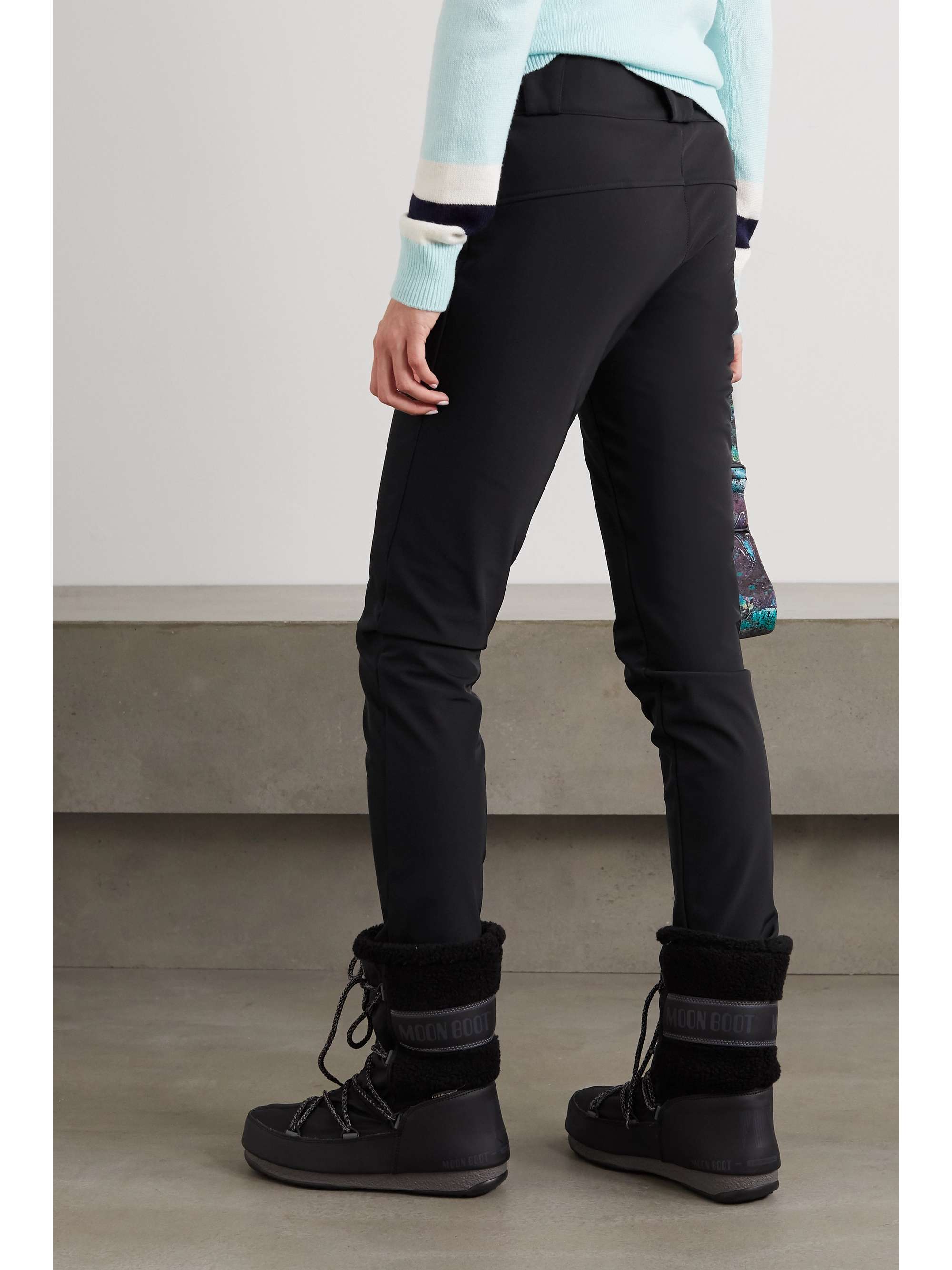 black stretch ski pants