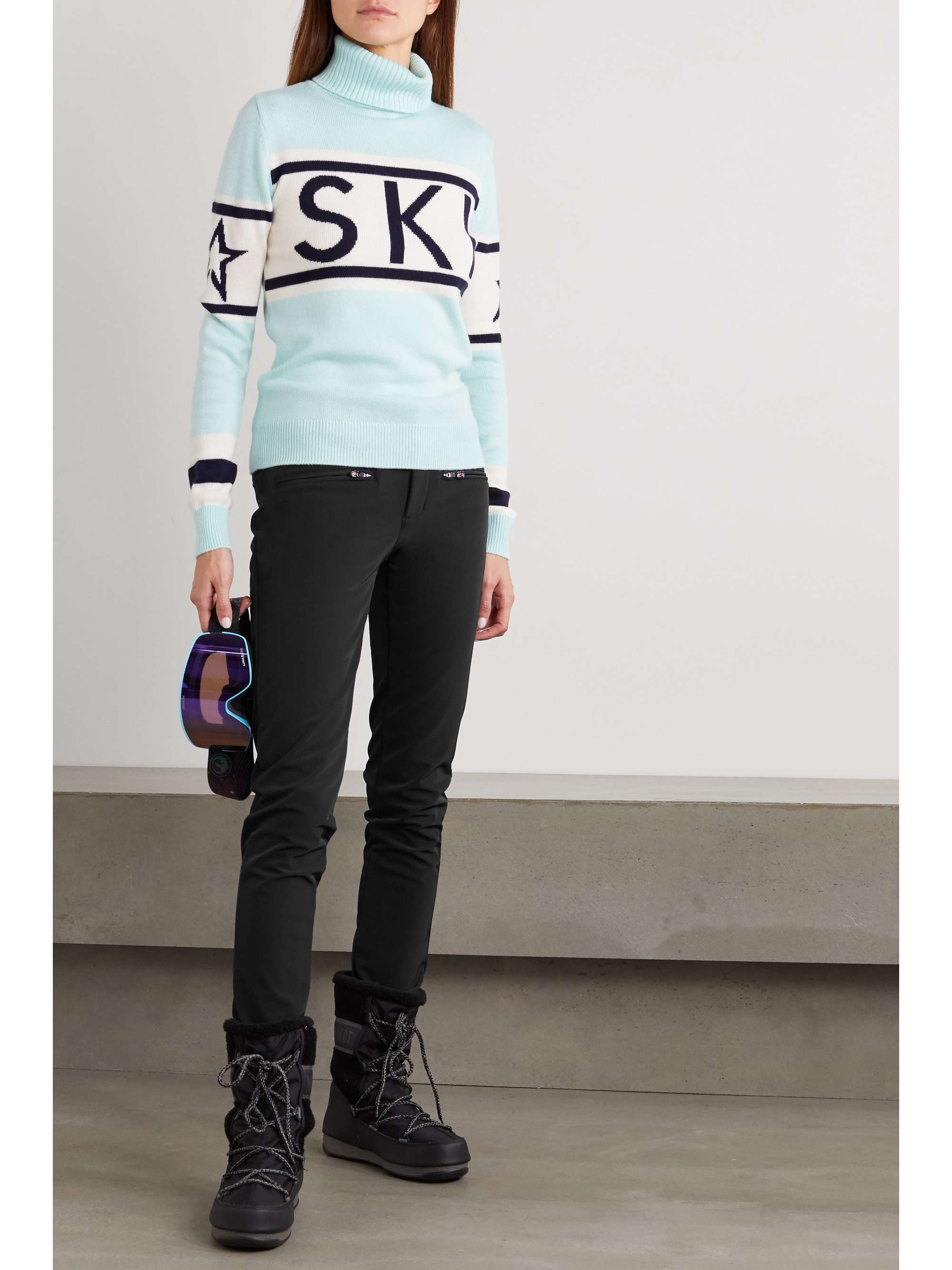 Black Aurora slim-leg ski pants 