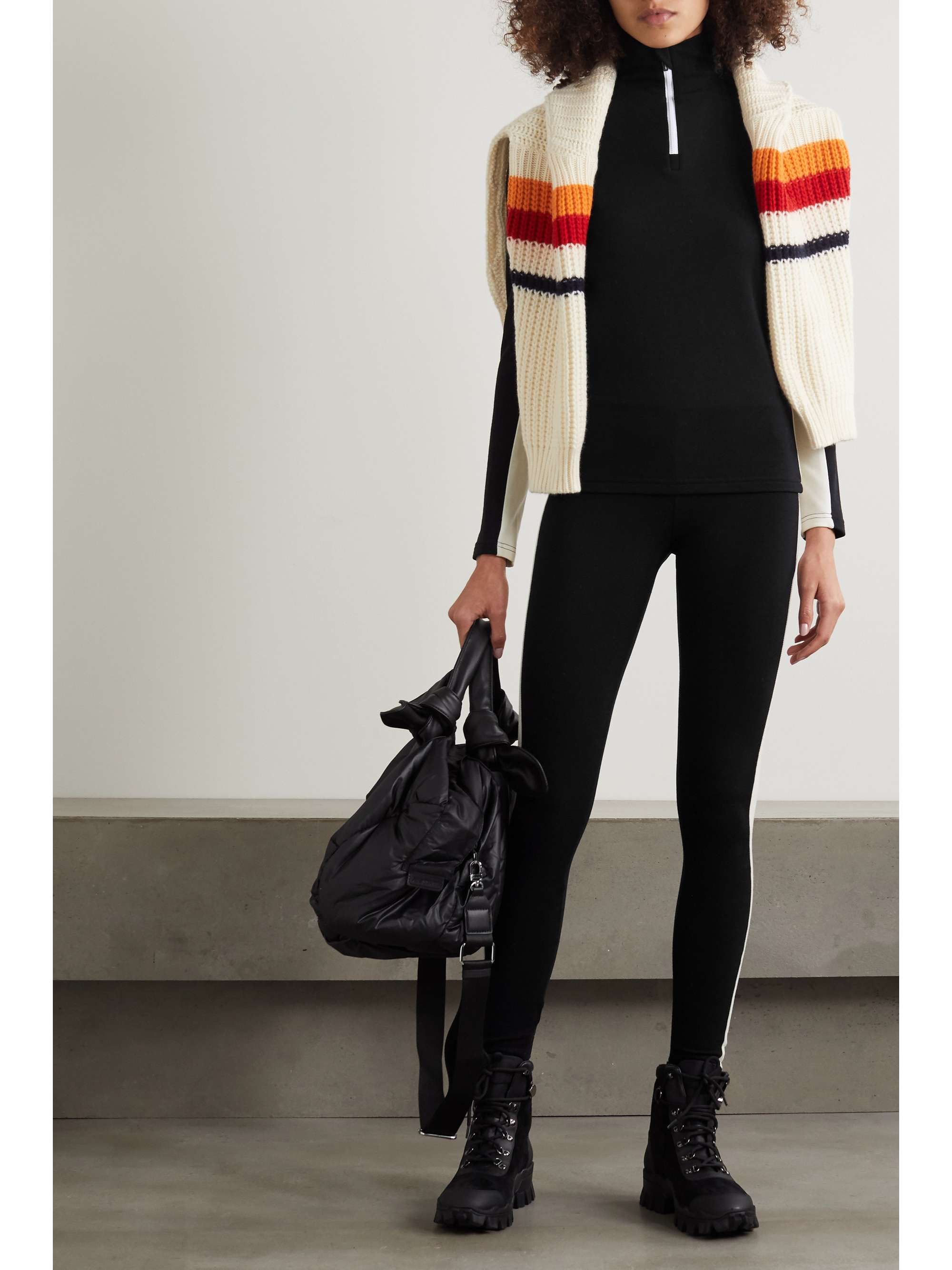 WE NORWEGIANS Voss merino wool-blend piqué top