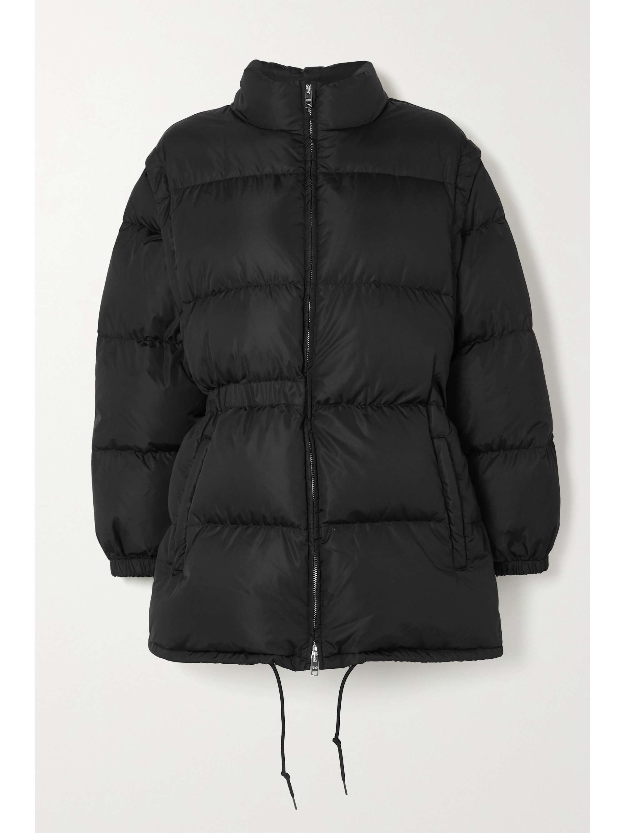 prada hooded shell down coat