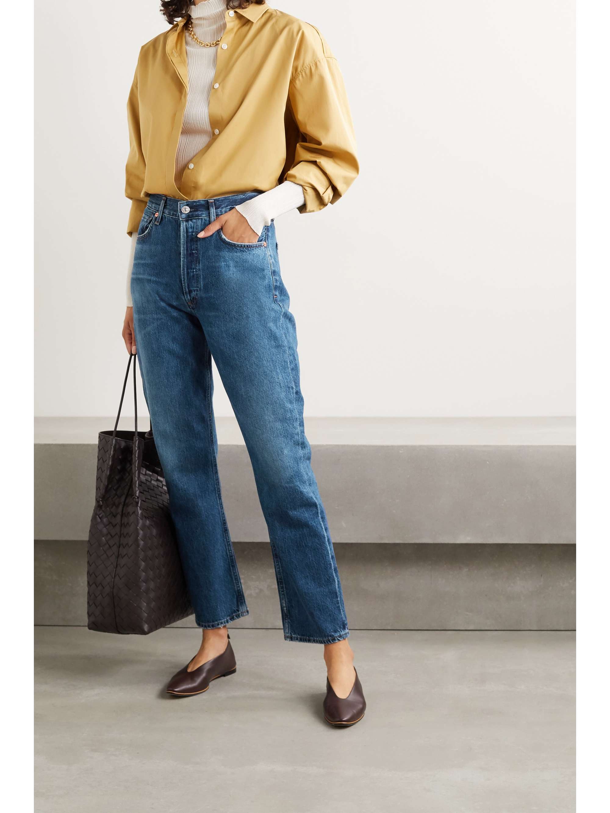 Mid denim Charlotte high-rise straight 