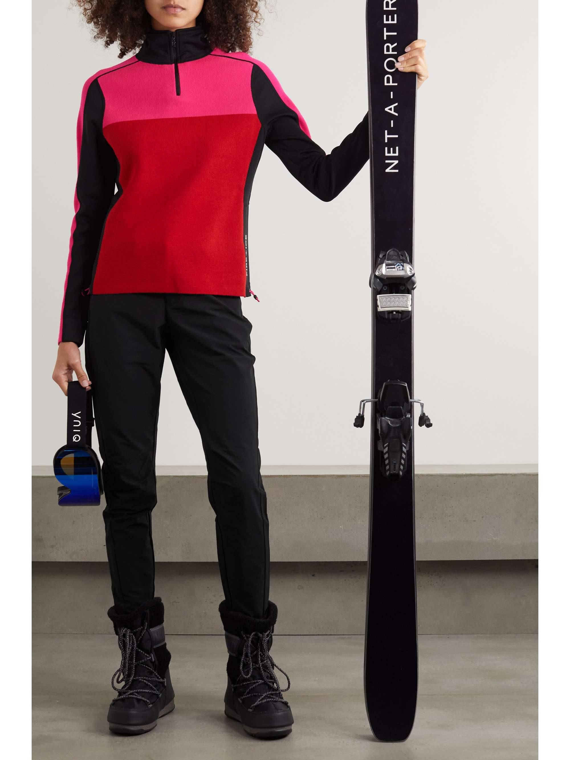 Black Devon stretch slim-leg ski pants 