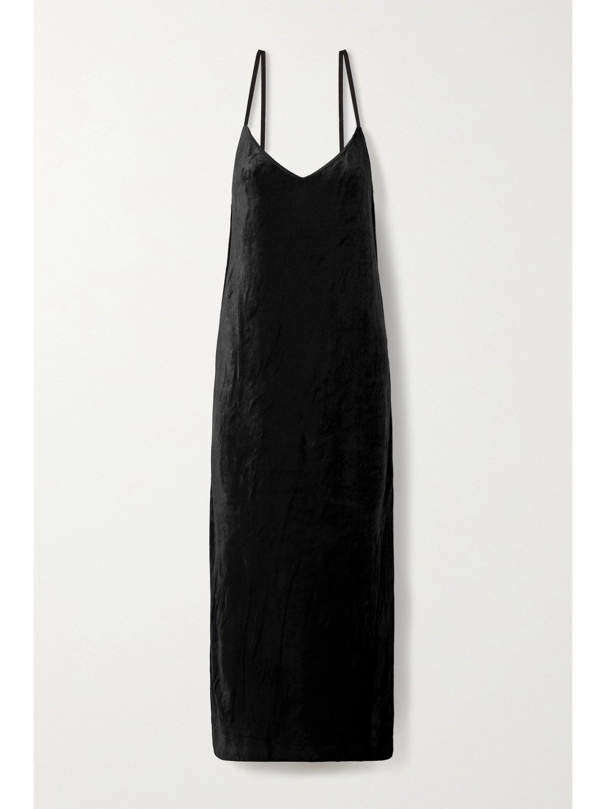 Ninety Percent - + Net Sustain Micro Modal-blend Velour Maxi Dress - Black