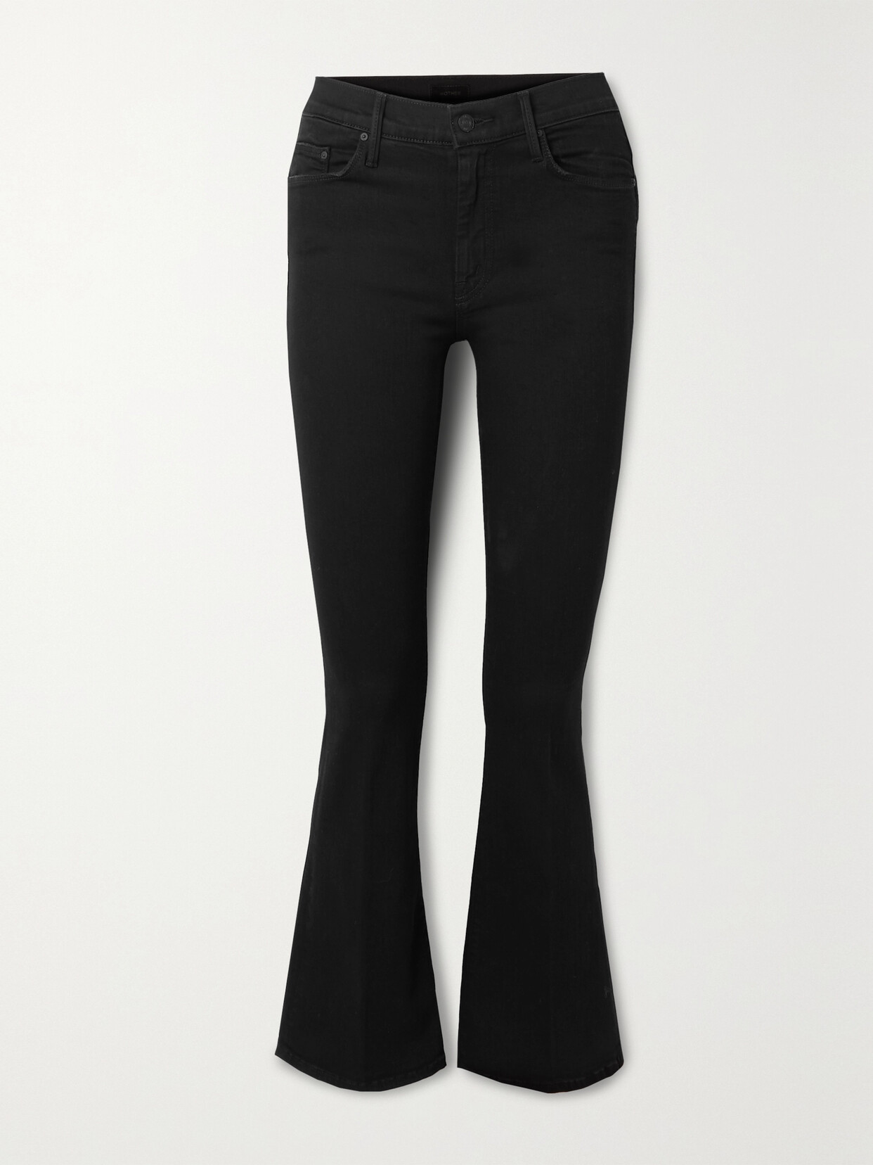 Mother The Weekender Fray Jeans Chip On My Shoulder In Black
