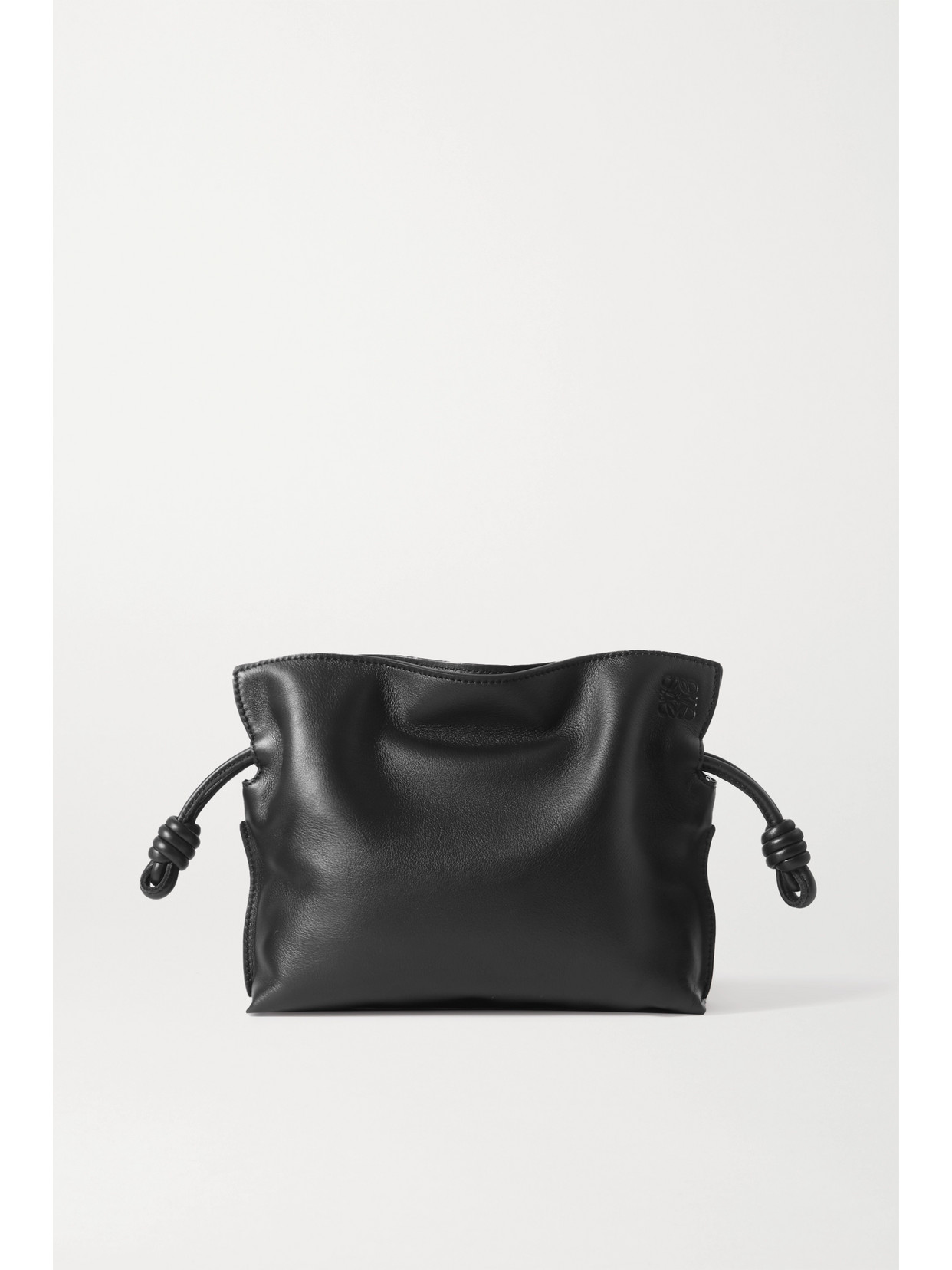 Loewe Flamenco Mini Leather Clutch In Black