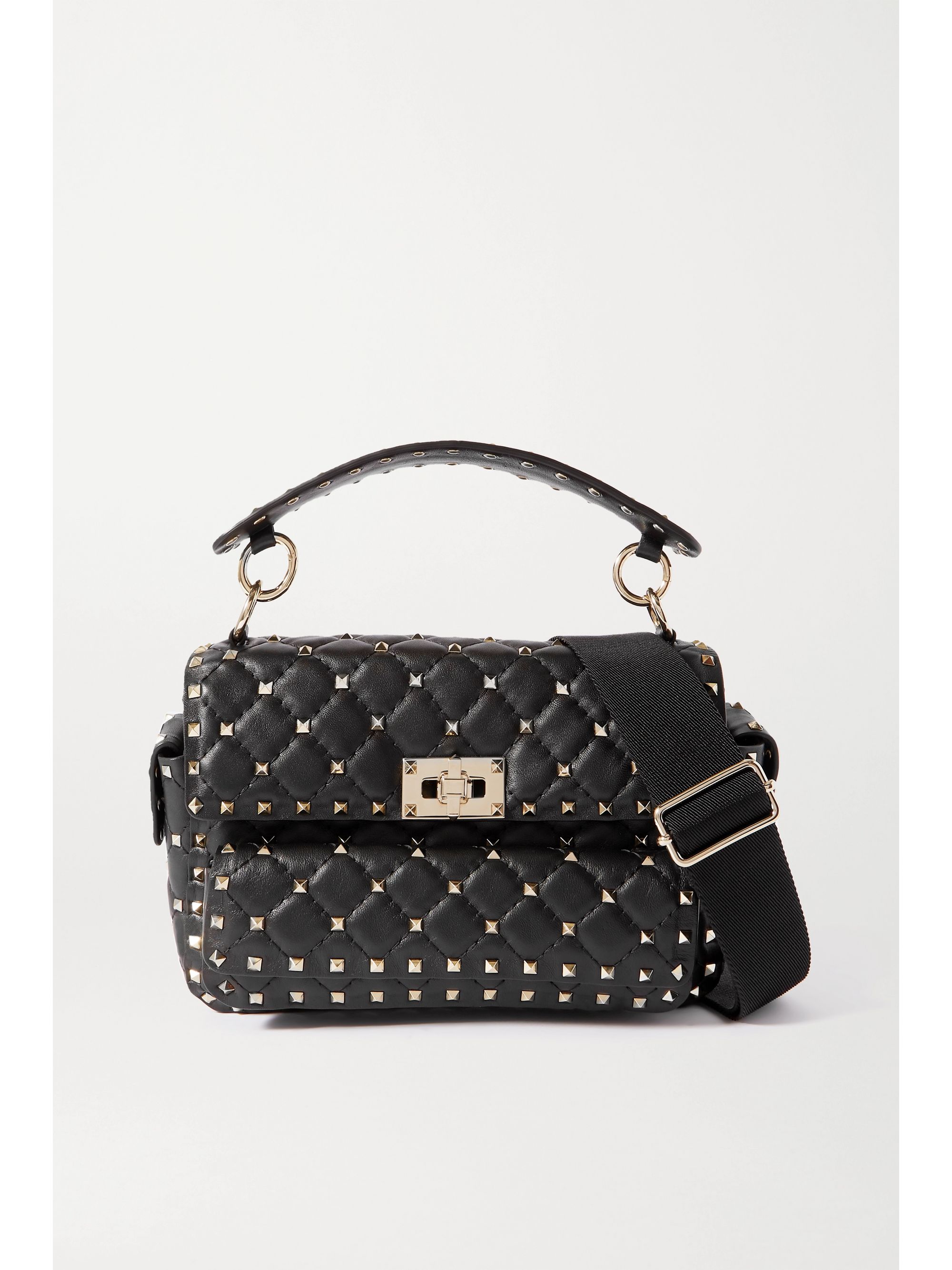 valentino garavani rockstud spike leather shoulder bag