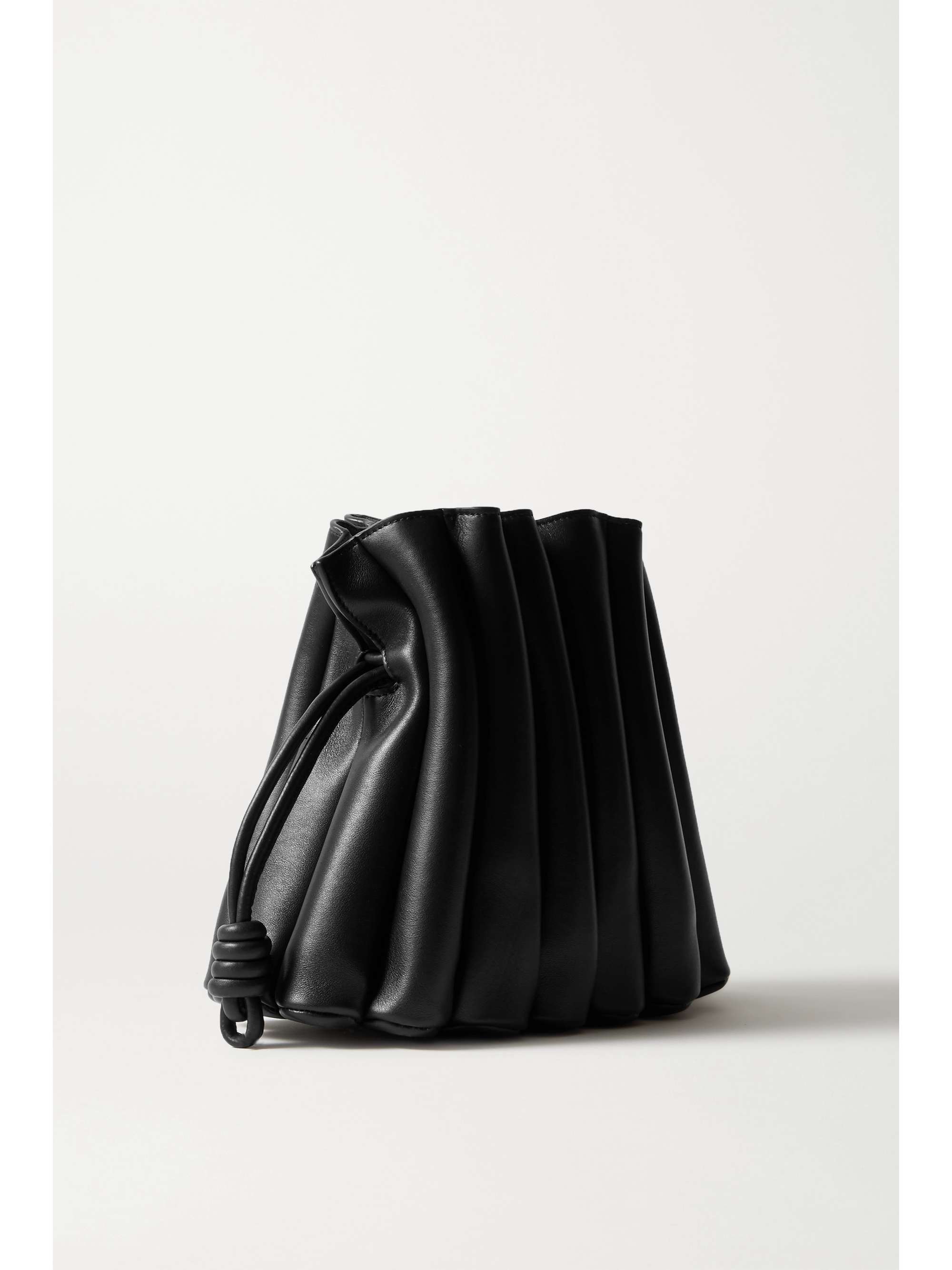 LOEWE Flamenco Ondas pleated leather clutch