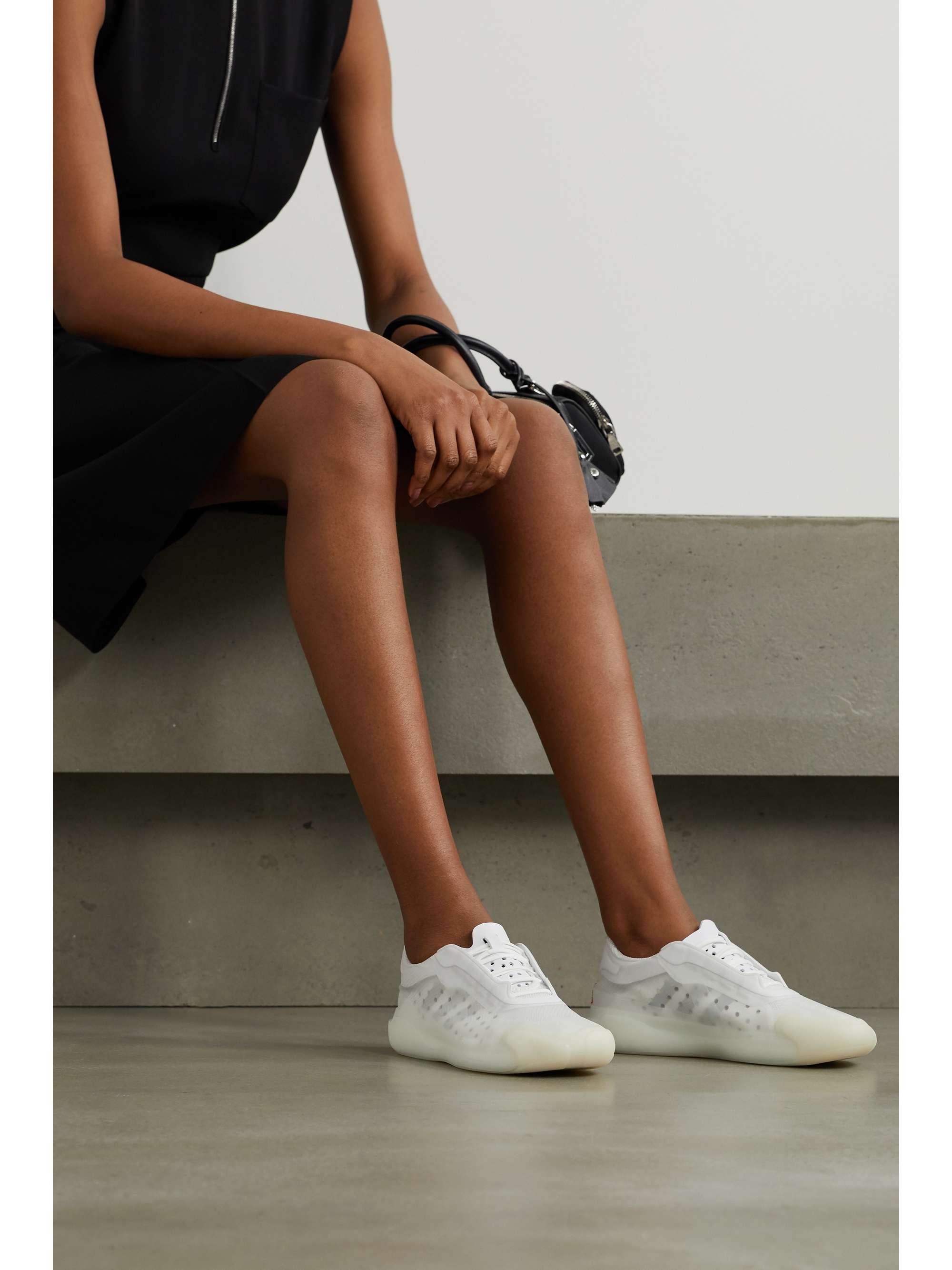 ADIDAS ORIGINALS + Prada neoprene and mesh sneakers | NET-A-PORTER