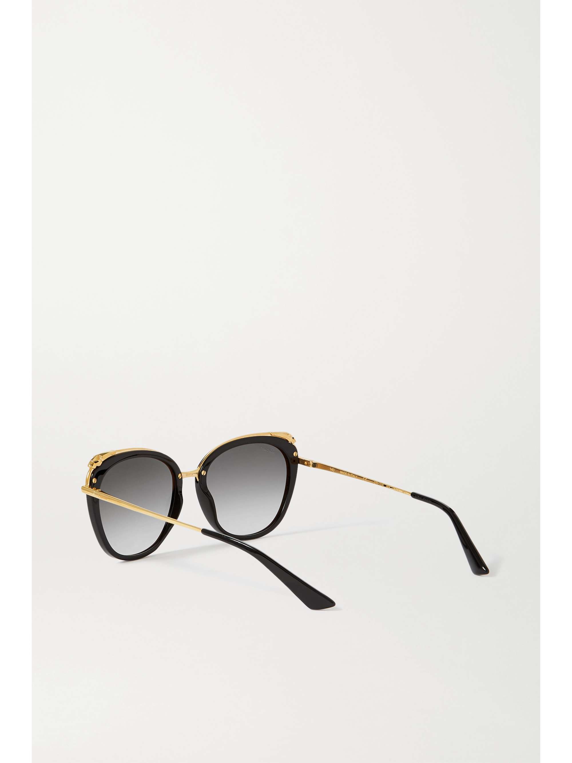 CARTIER EYEWEAR Sonnenbrille mit Cat-Eye-Rahmen aus Azetat in Hornoptik mit goldfarbenen Details
