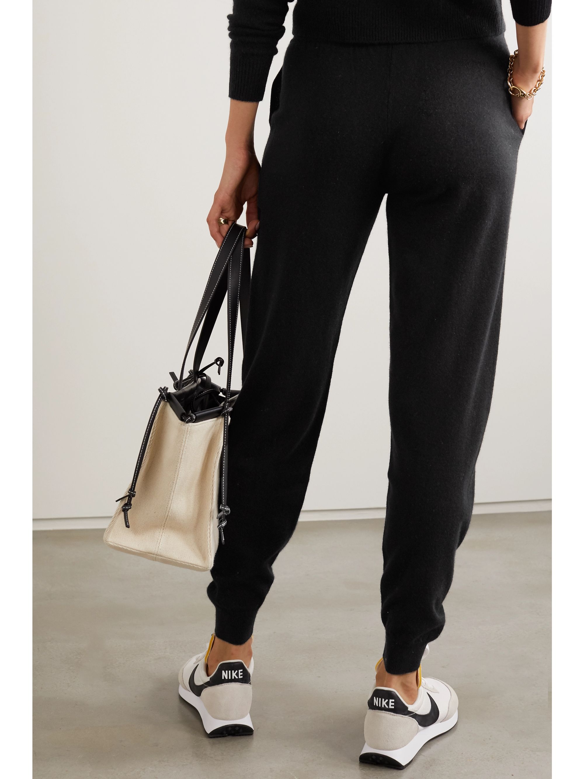 allude cashmere track pants