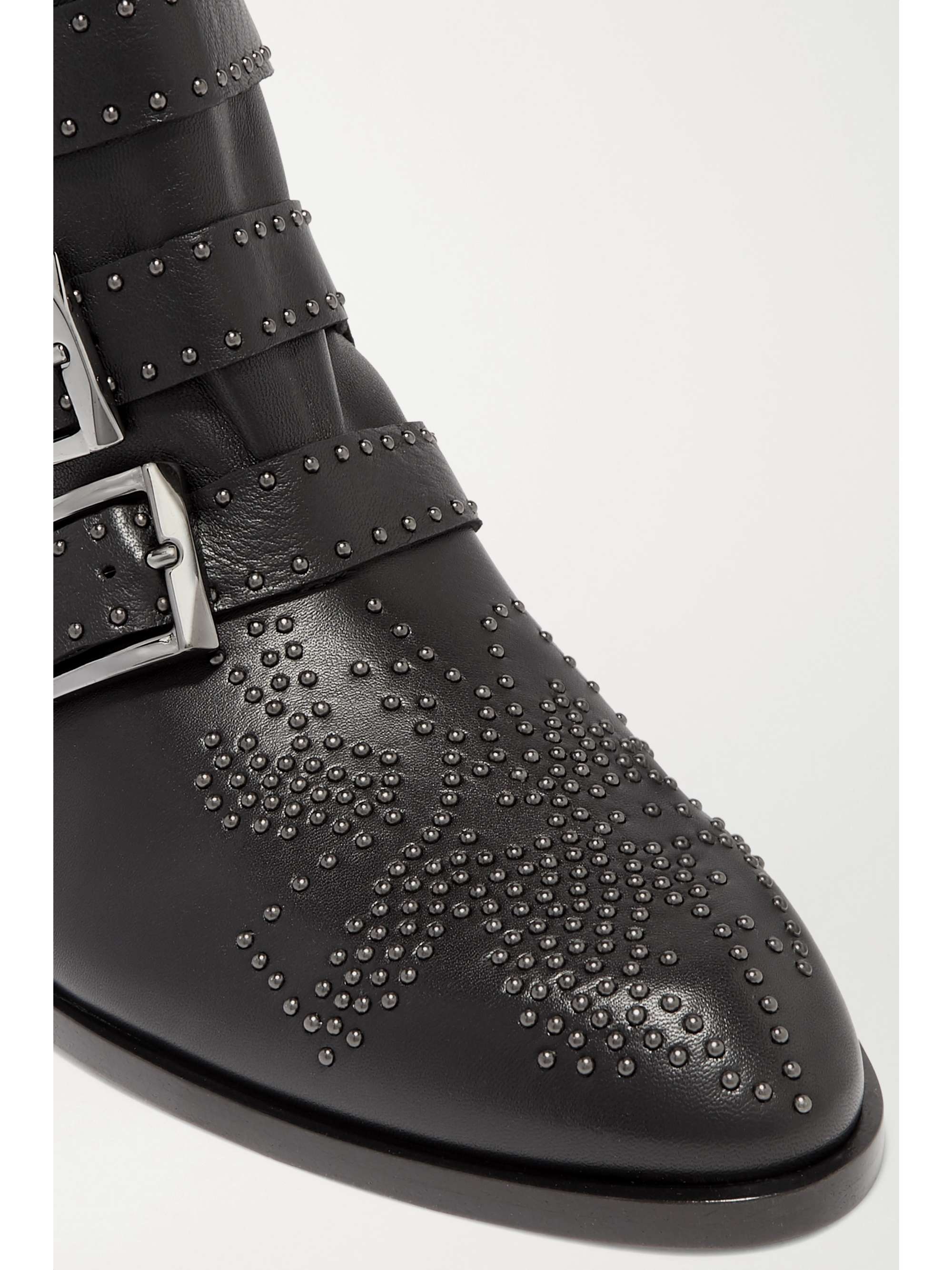 CHLOÉ + NET SUSTAIN Susanna studded leather ankle boots