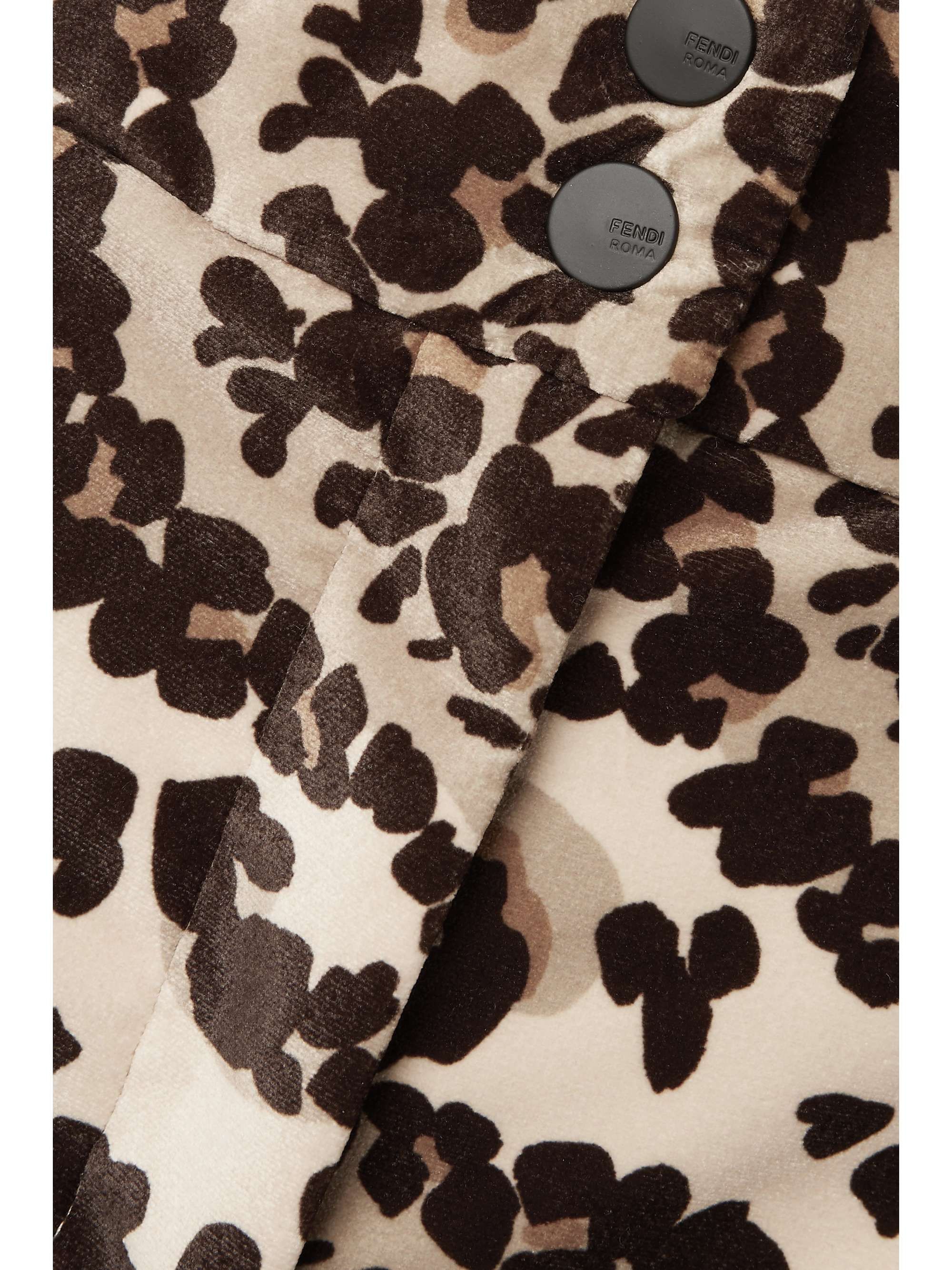 FENDI Printed velvet bootcut ski pants