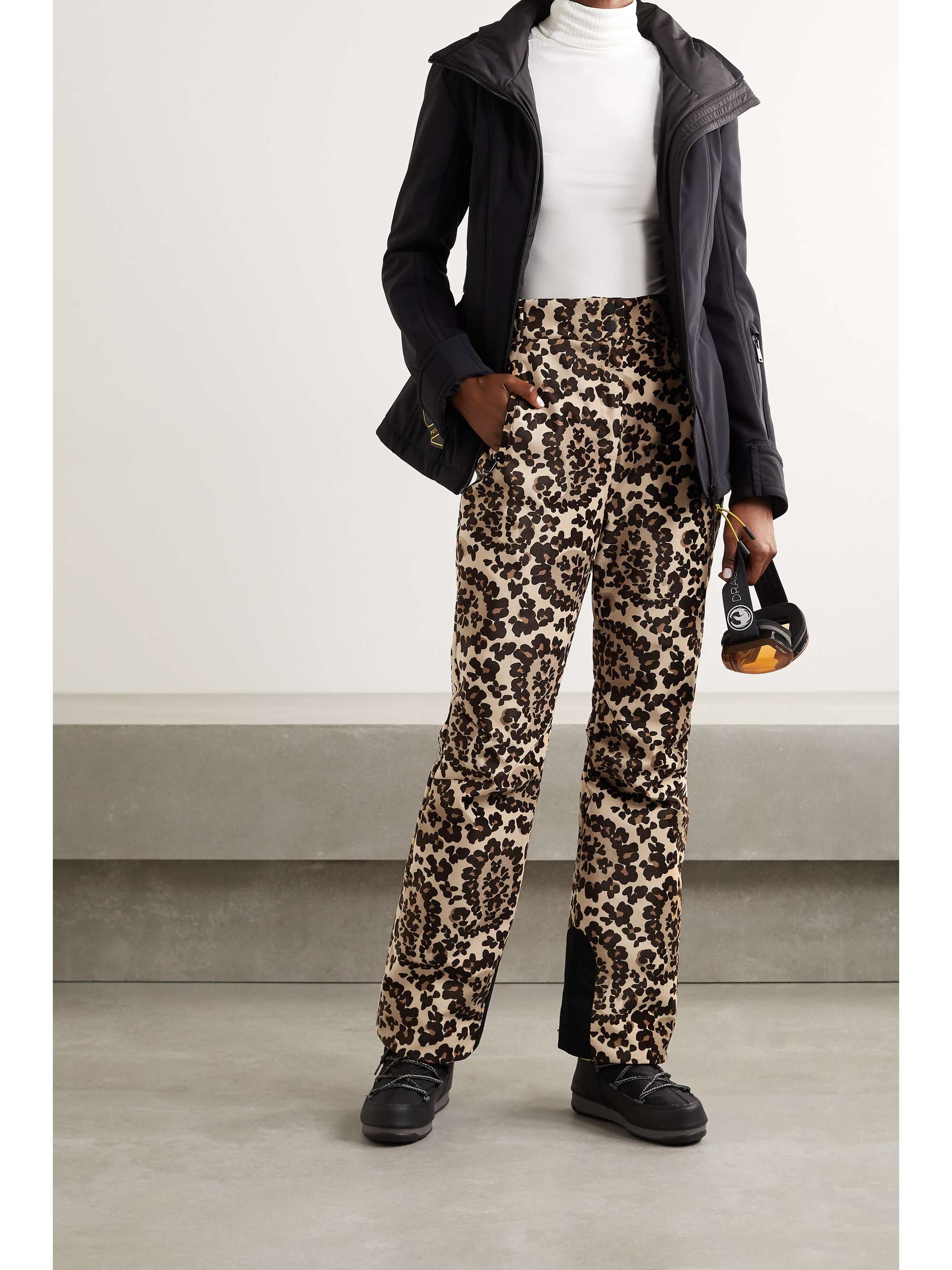 FENDI Printed velvet bootcut ski pants