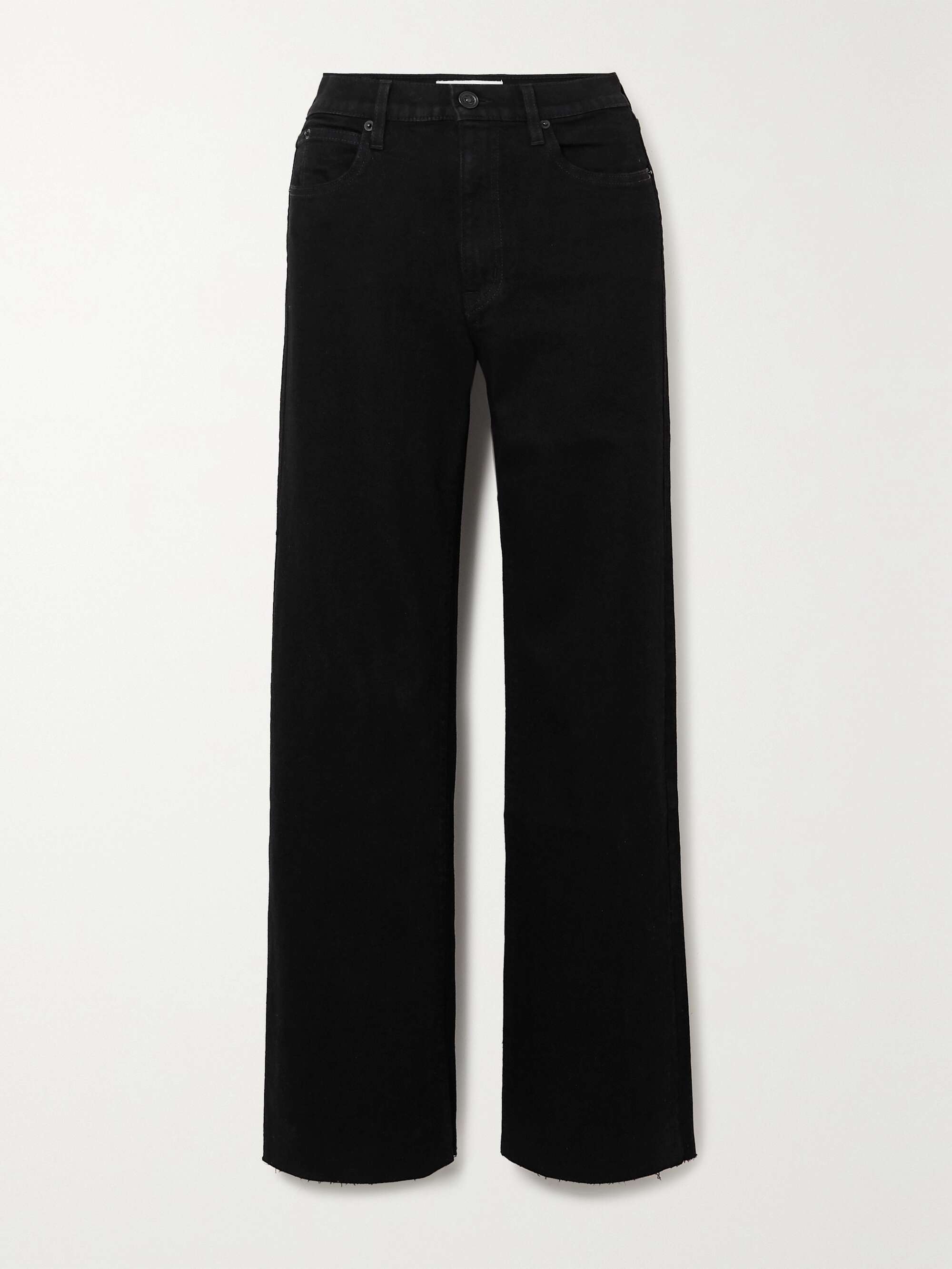 SLVRLAKE Grace frayed high-rise wide-leg jeans | NET-A-PORTER