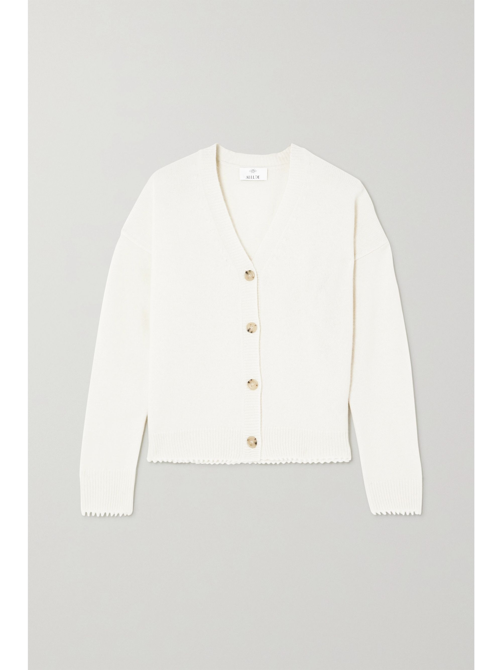 White Cashmere Cardigan Allude Net A Porter