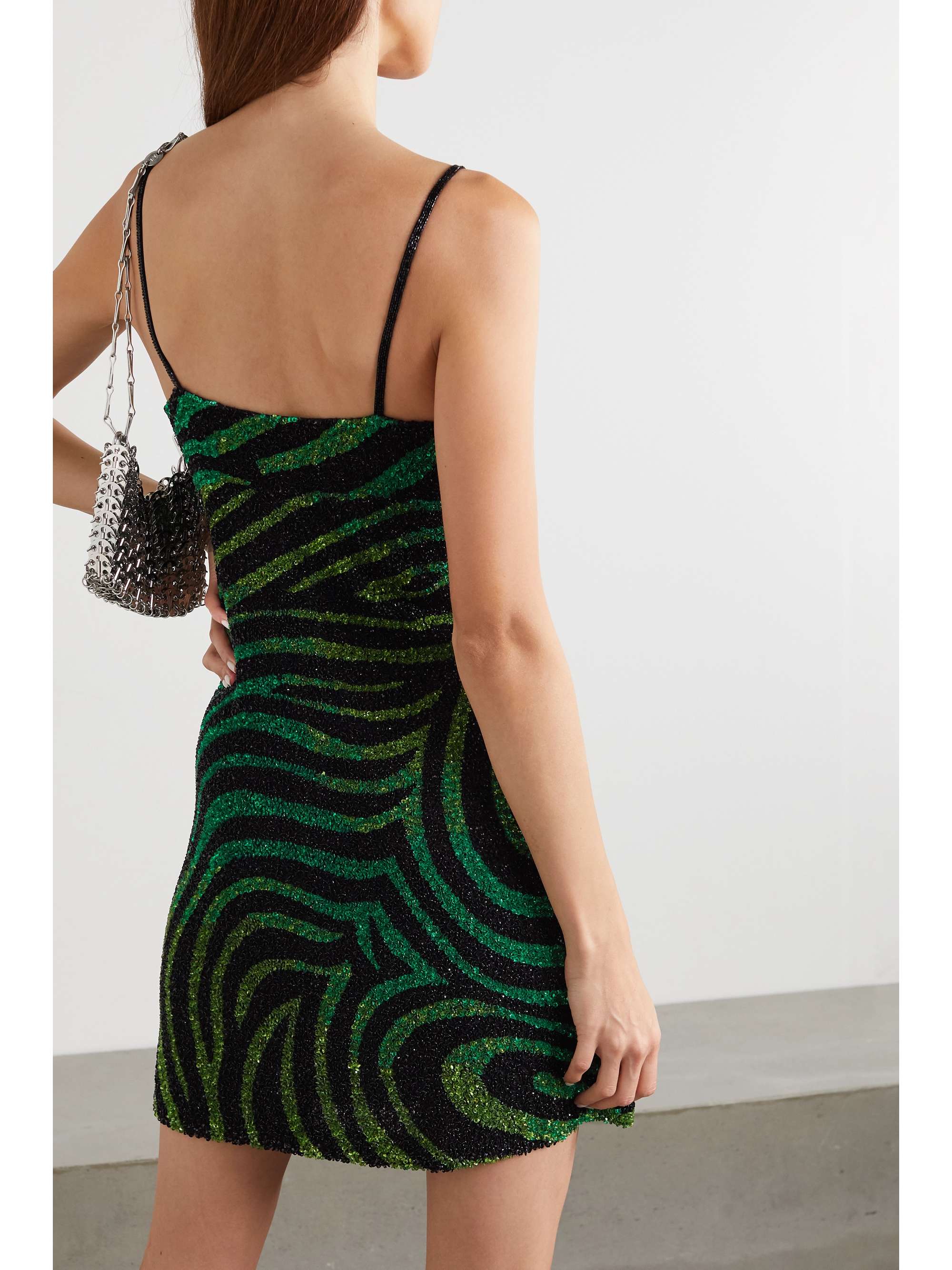 ASHISH Sequined chiffon mini dress