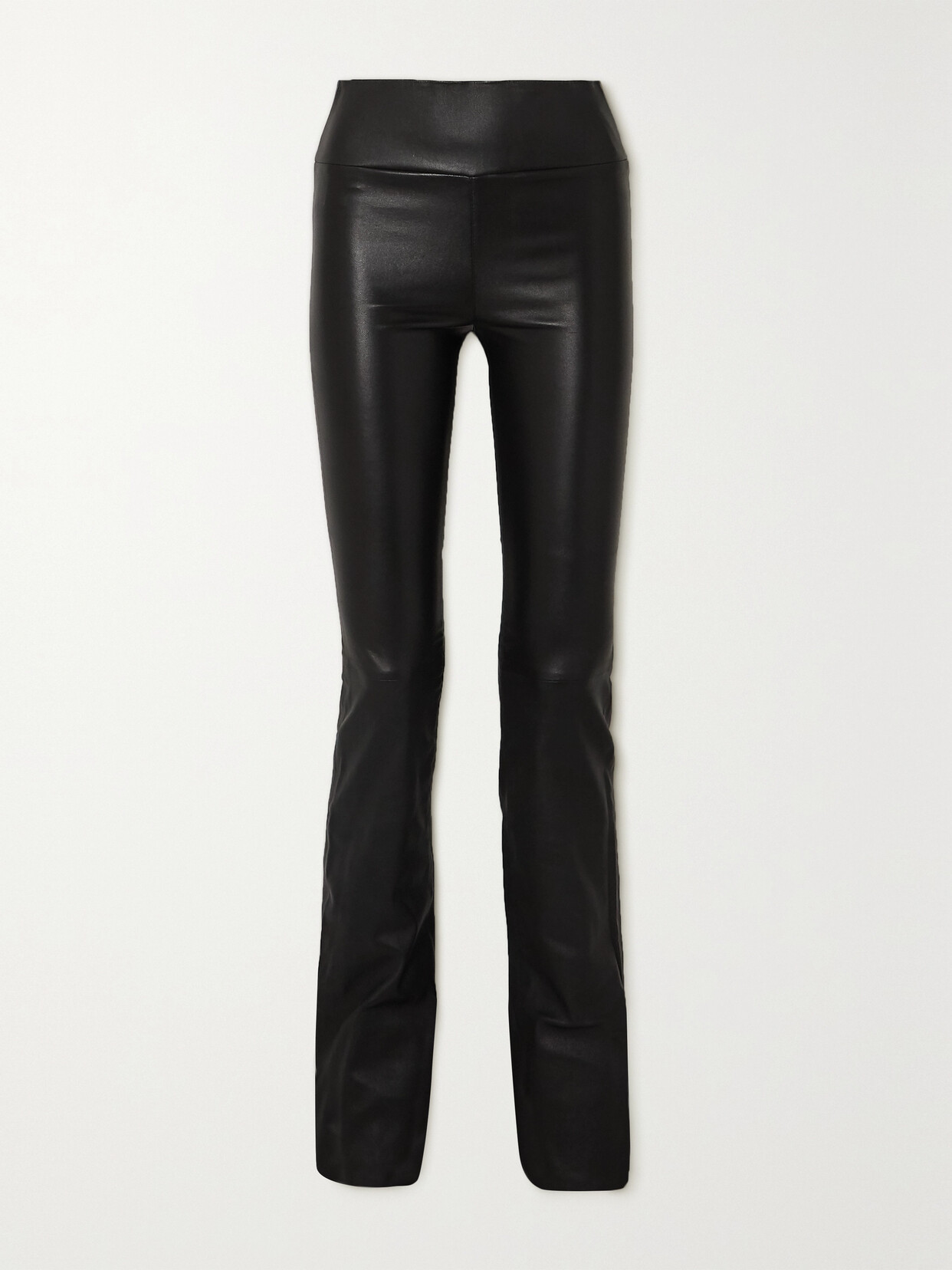 Sprwmn Leather Flared Leggings In Black