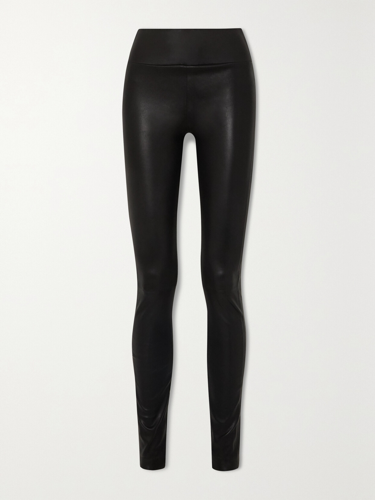 Shop Sprwmn Zip-detailed Leather Leggings In Black