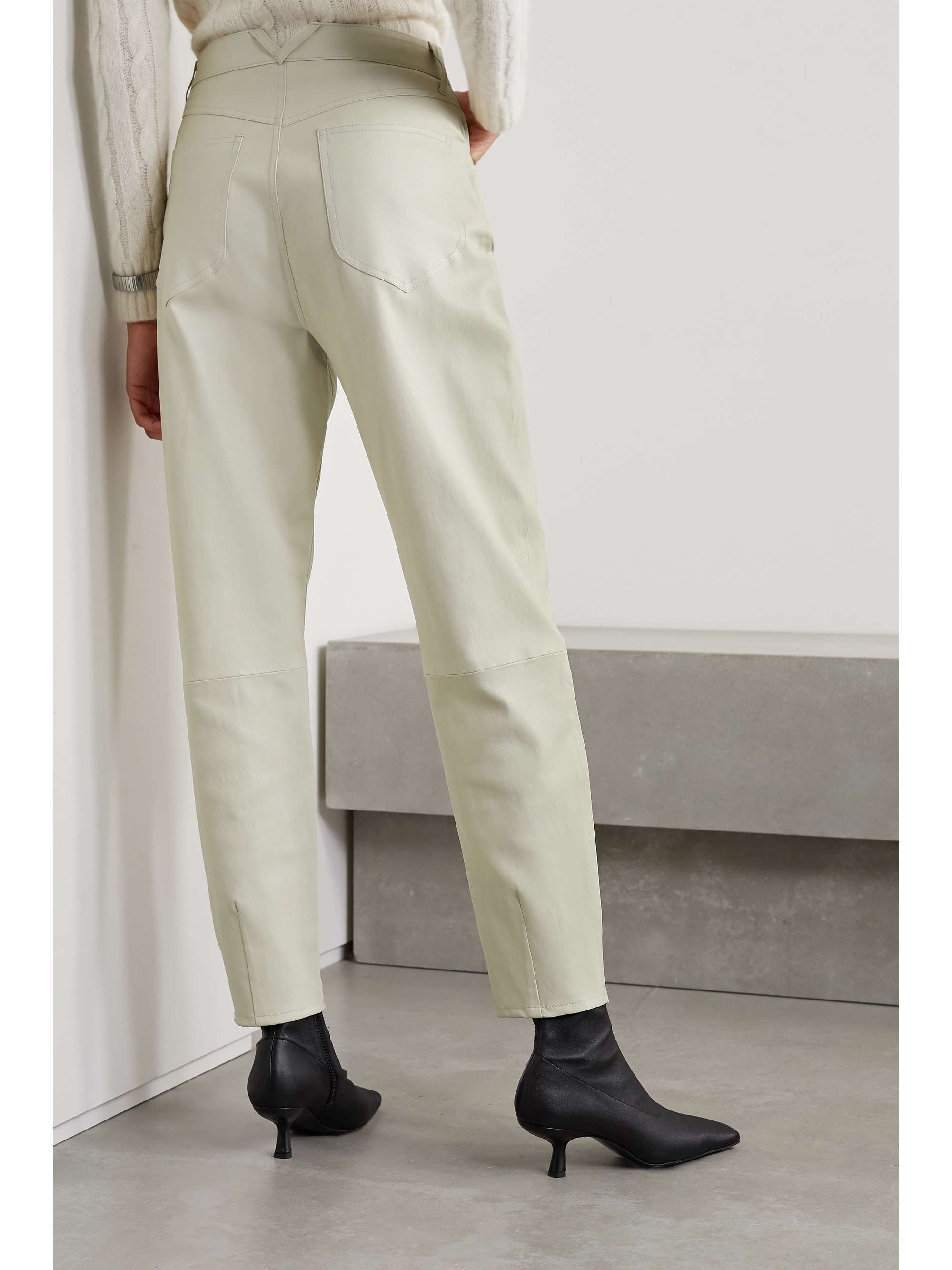 SPRWMN Leather tapered pants