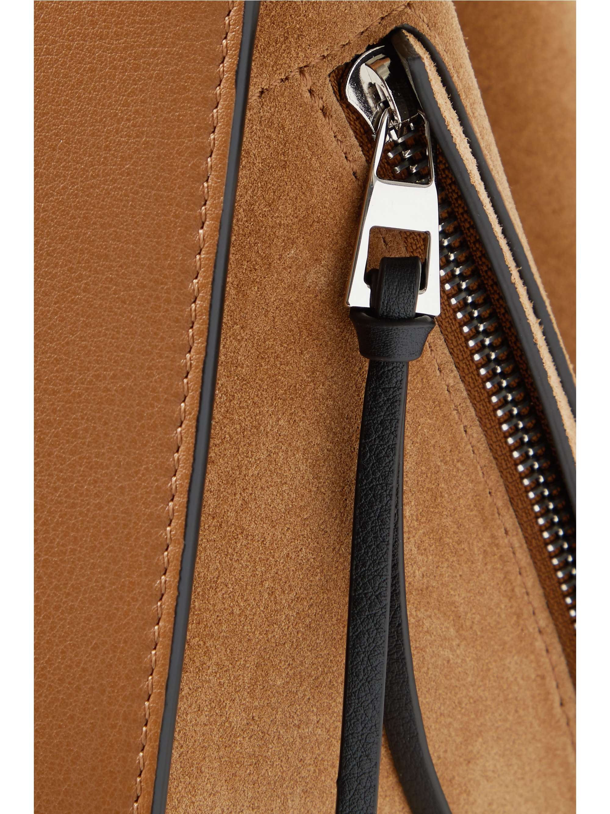 LOEWE Hammock small paneled leather and suede tote