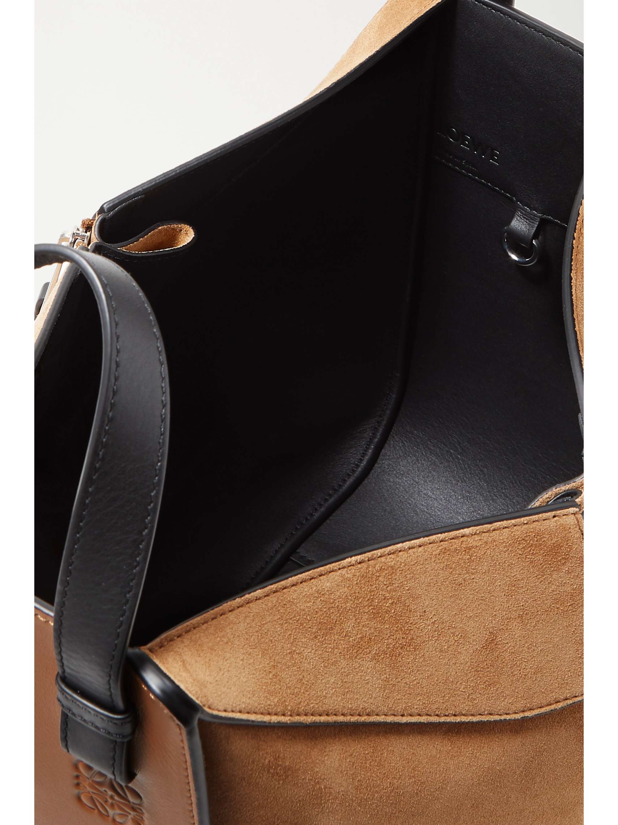 LOEWE Hammock small paneled leather and suede tote