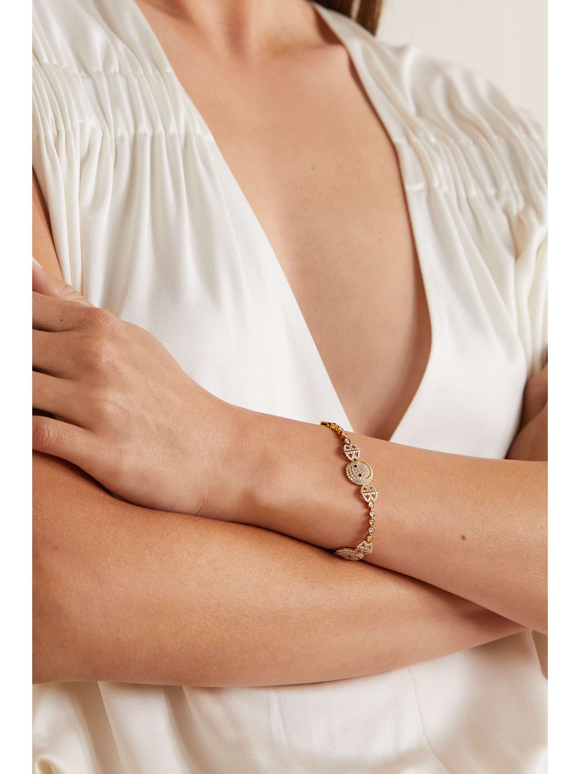 LORRAINE SCHWARTZ 2B Happy medium 18-karat gold diamond bracelet