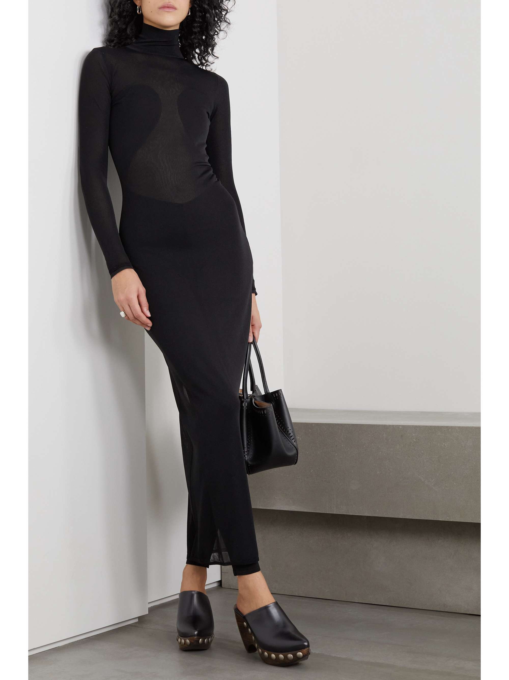 turtle neck maxi dresses