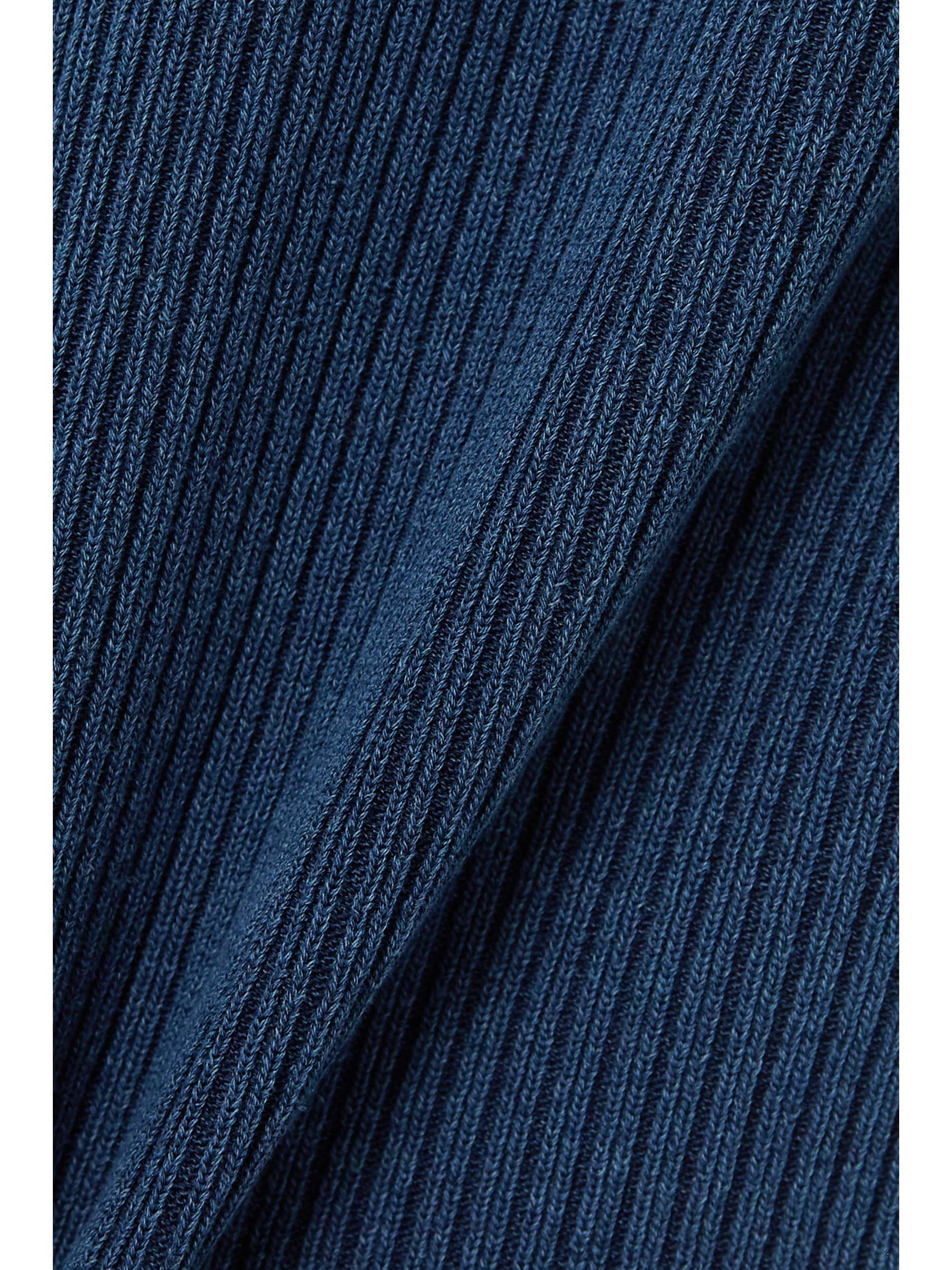 ALAÏA Ribbed cotton-blend maxi skirt